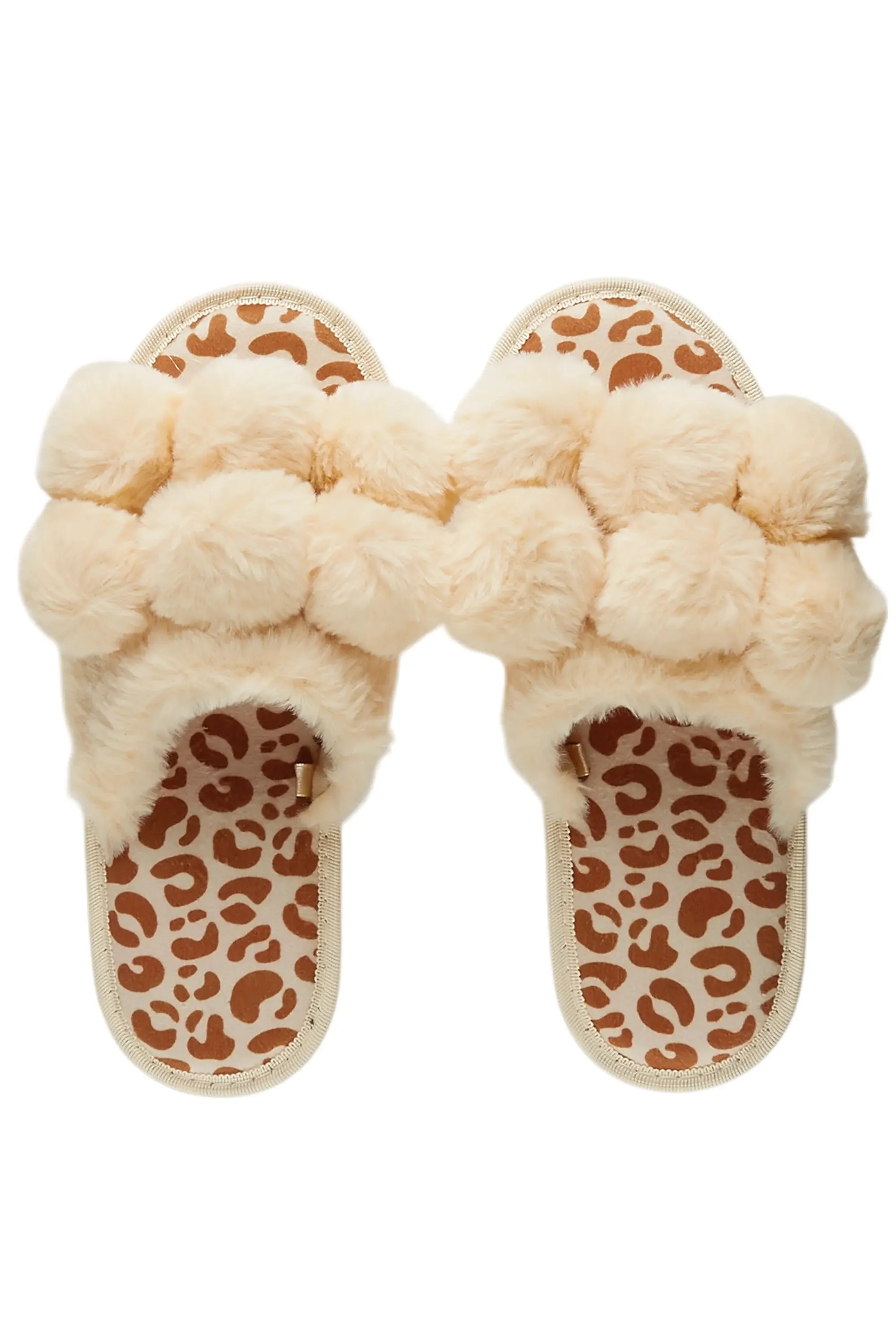 Kourtnay Beige Fur Slippers sold by Rockstar Original