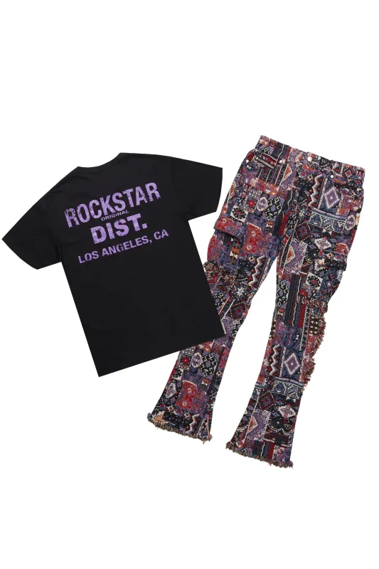 Lake Black/Purple T-Shirt/Tapestry Jean Bundle sold by Rockstar Original