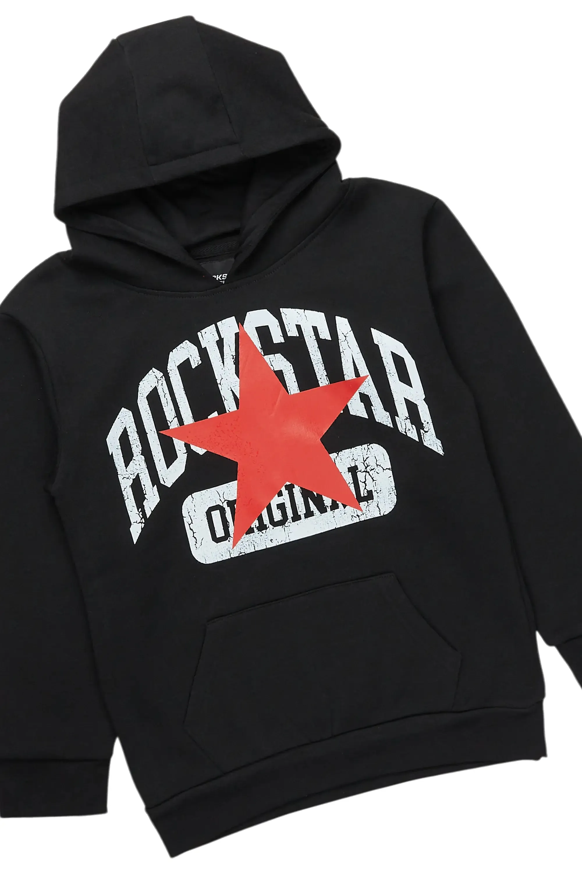 Boys States Black/Red Stacked Hoodie Track Set sold by Rockstar Original product image thumbnail 2