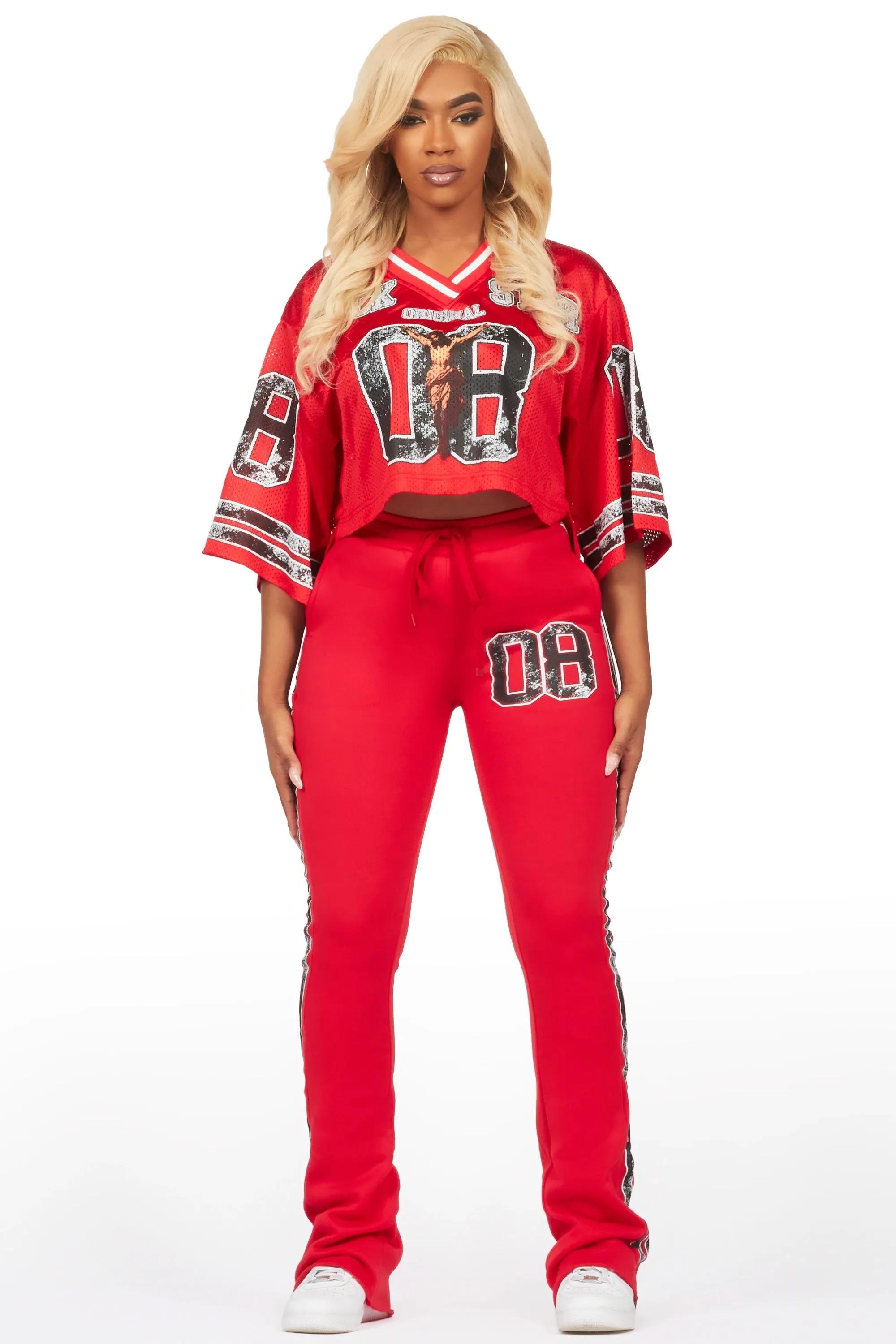 Azalia Red Jersey Trackset sold by Rockstar Original product image thumbnail 2