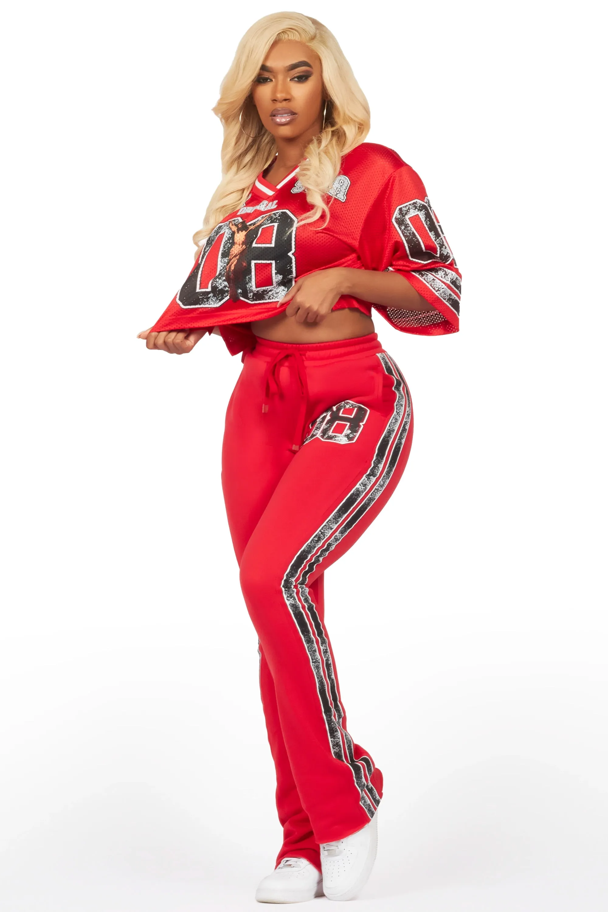 Azalia Red Jersey Trackset sold by Rockstar Original