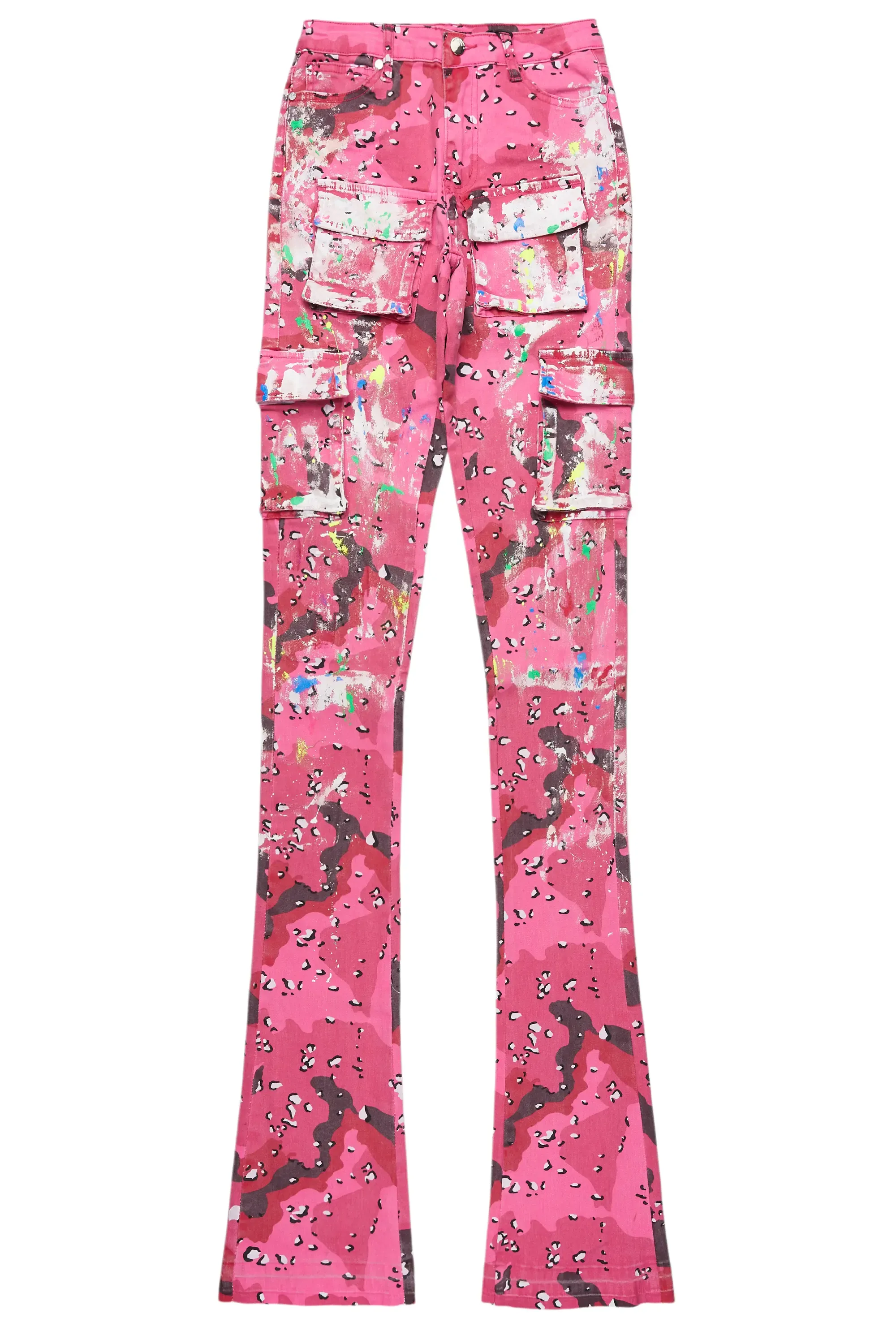 Brandie Pink Camo Painted Super Stacked Jean sold by Rockstar Original product image thumbnail 3