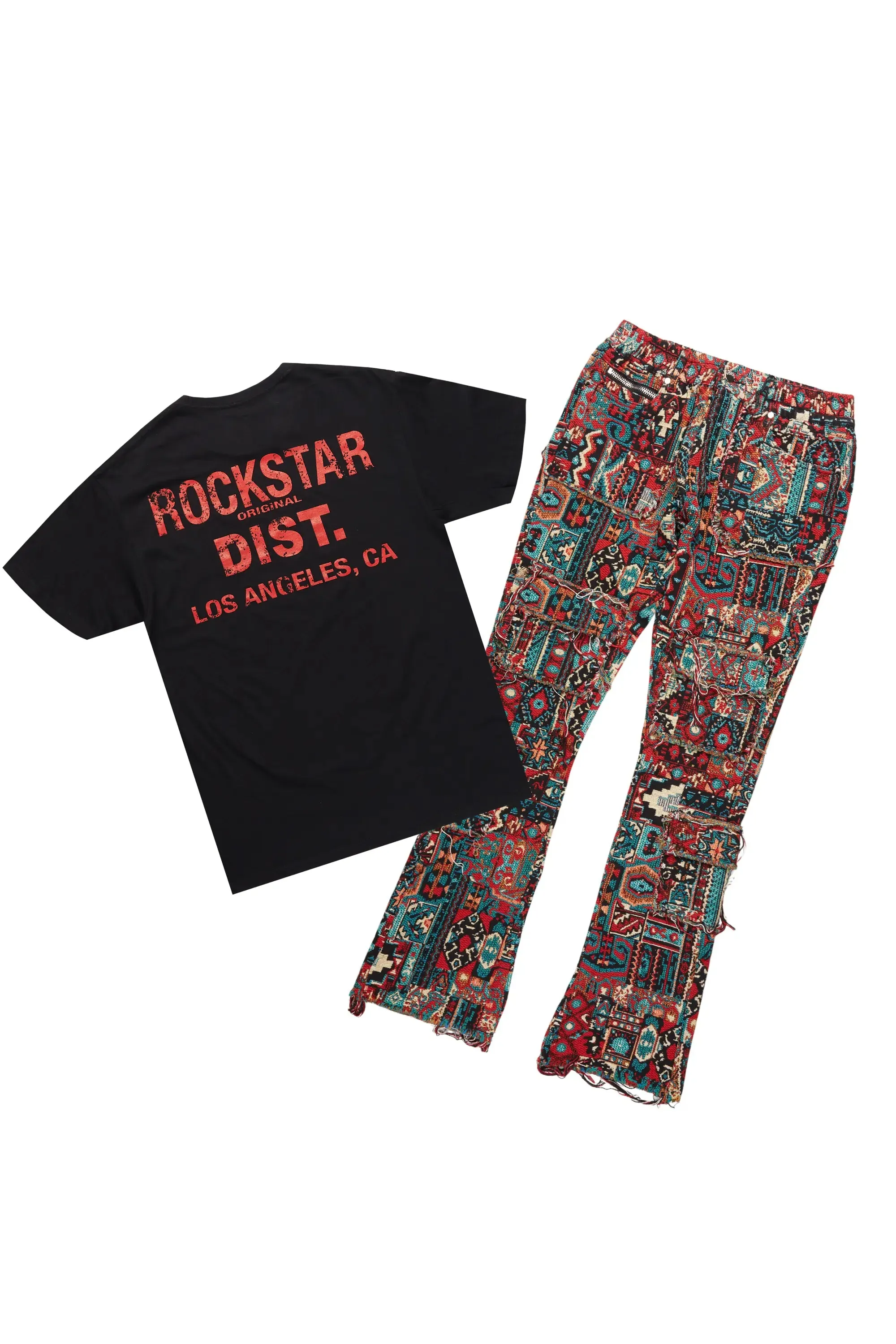 Lake Black/Red T-Shirt/Tapestry Jean Bundle sold by Rockstar Original