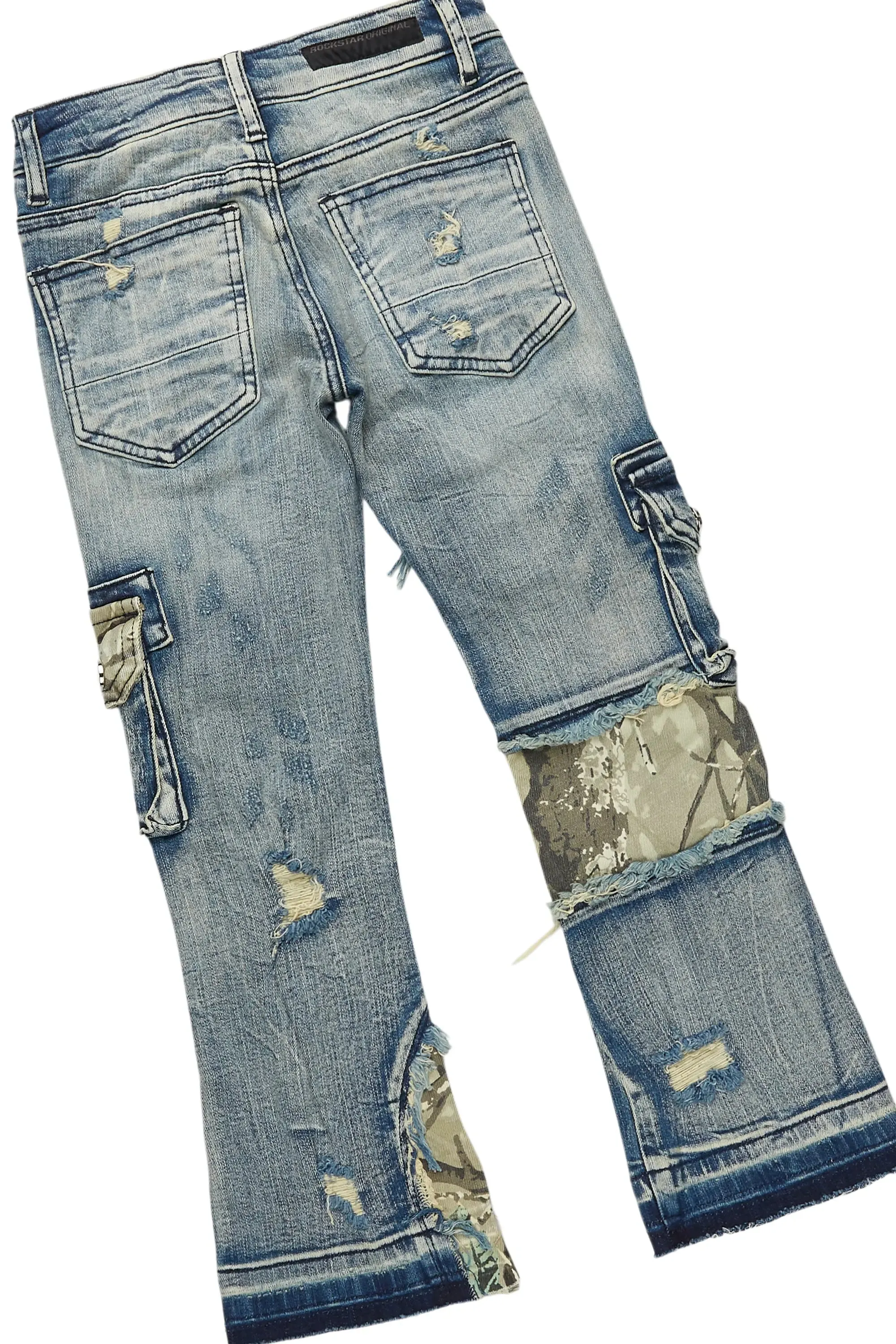 Boys Waller Black Hoodie/Stacked Flare Jean Set sold by Rockstar Original product image thumbnail 4