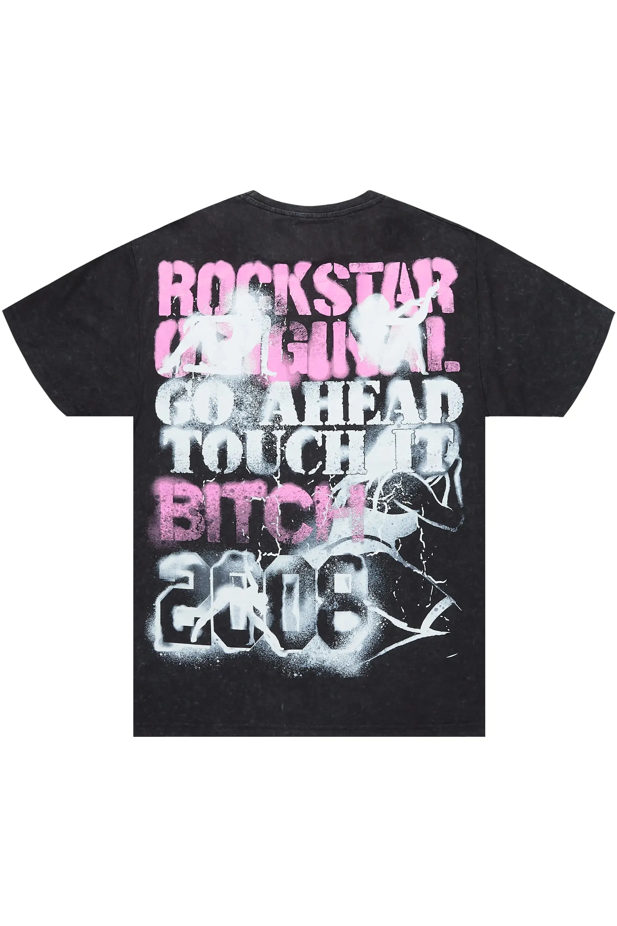 Sontique Vintage Black Oversized T-Shirt sold by Rockstar Original product image thumbnail 3