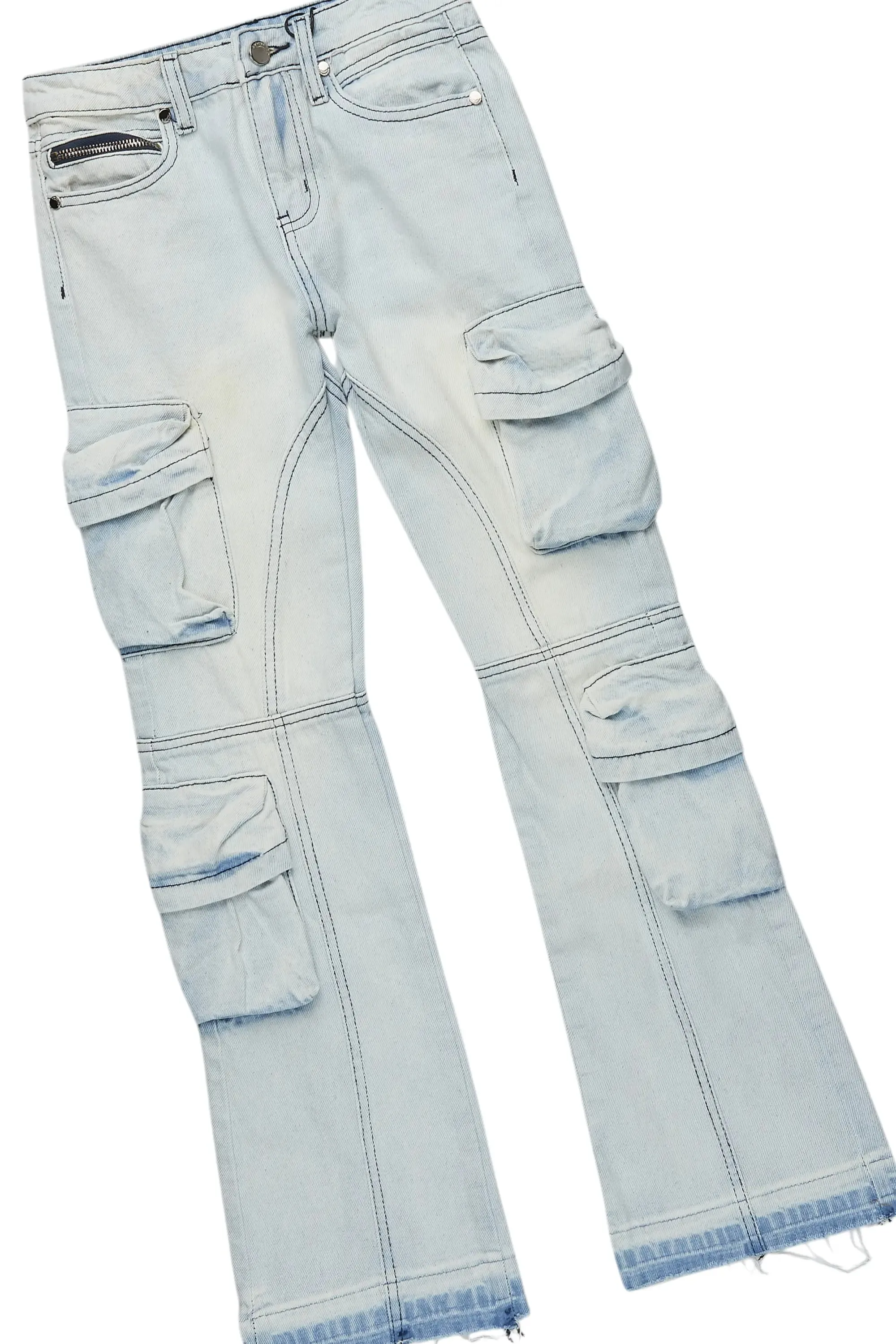 Boys Beau Royal Blue T-Shirt/Stacked Flare Jean Set sold by Rockstar Original product image thumbnail 3