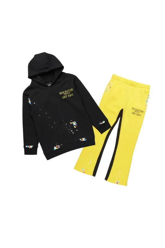 Boys Art Dist Black / Yellow  Stacked Track Set sold by Rockstar Original