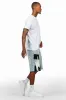 Butch White/Black T-Shirt/Denim Short Set sold by Rockstar Original