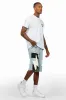 Butch White/Black T-Shirt/Denim Short Set sold by Rockstar Original