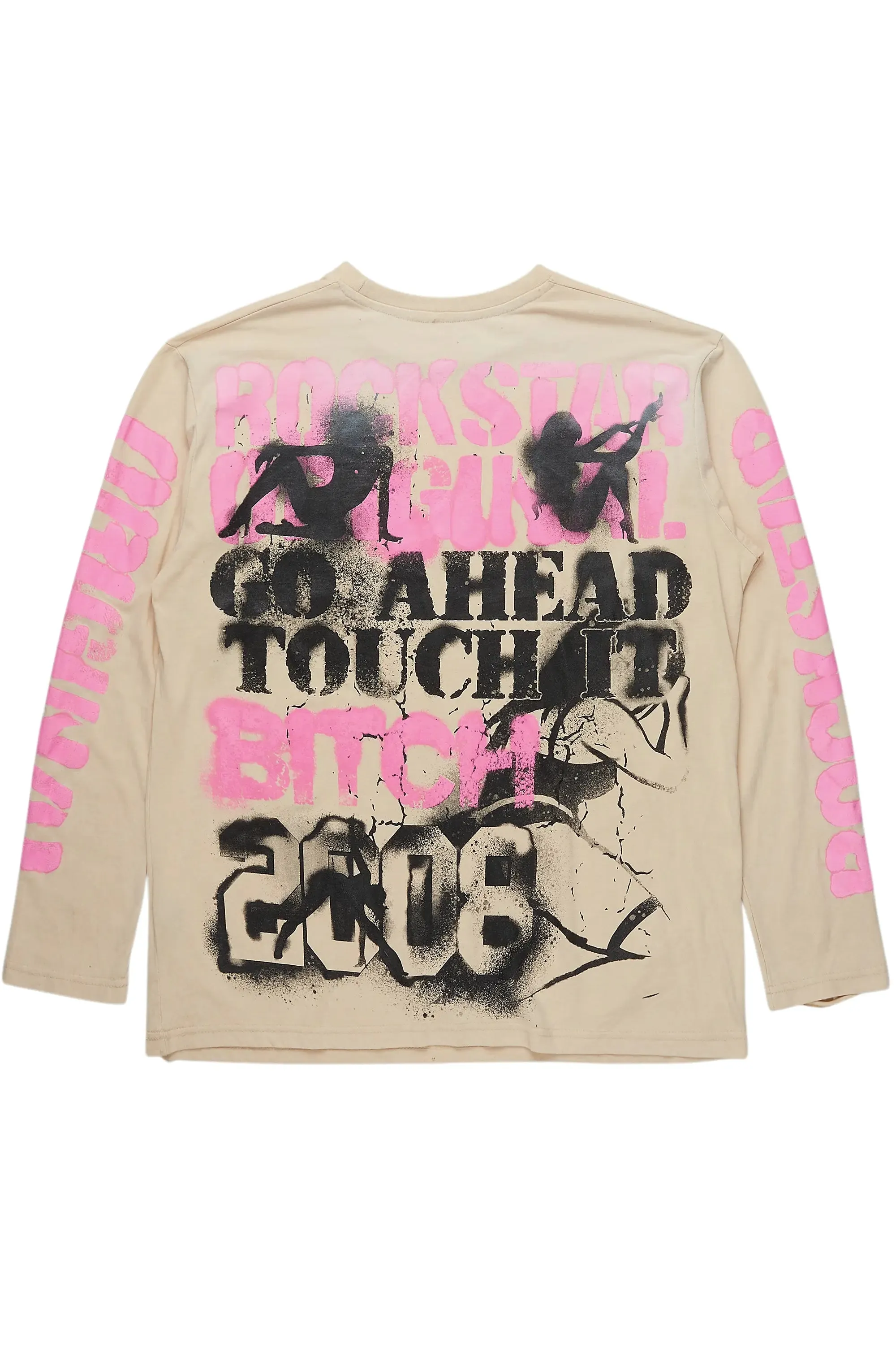 Strip Army Vintage Sand Long Sleeve Graphic T-Shirt sold by Rockstar Original product image thumbnail 3