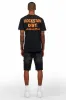 Akos Black T-Shirt/Denim Short Set sold by Rockstar Original