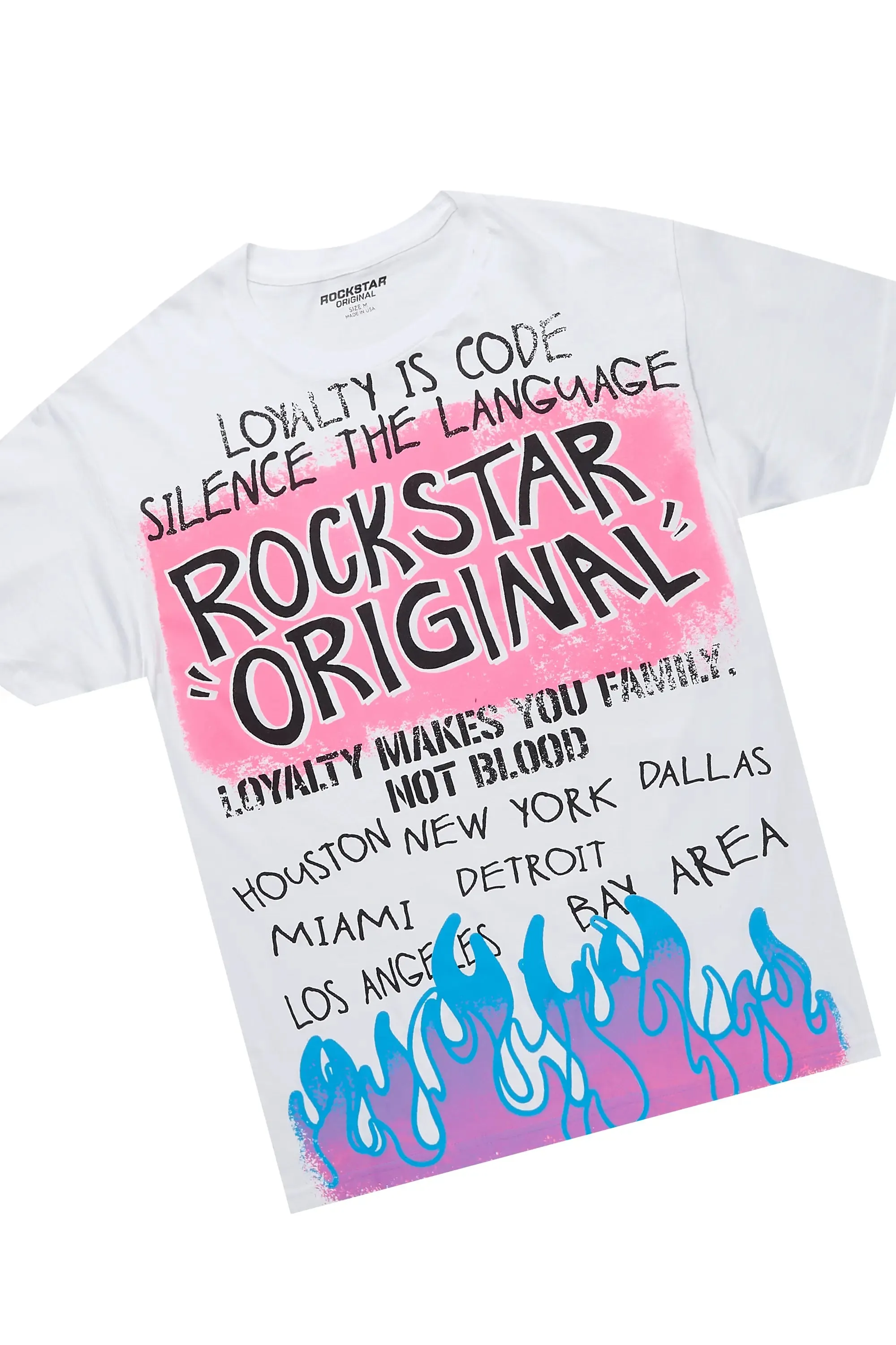 Beno White/Beige T-Shirt/Baggy Stacked Pant Set sold by Rockstar Original product image thumbnail 2