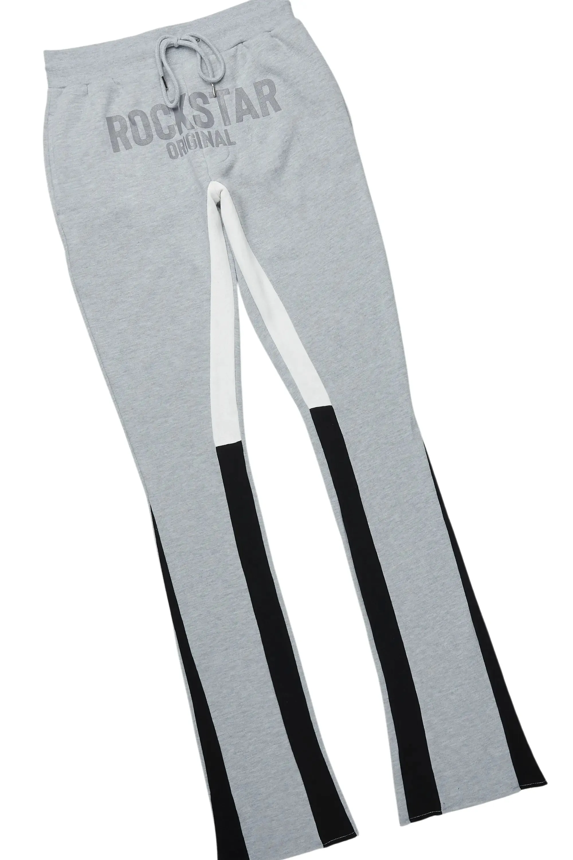 Sana Heather Grey Hoodie/Stacked Flare Track Pant Set sold by Rockstar Original product image thumbnail 3