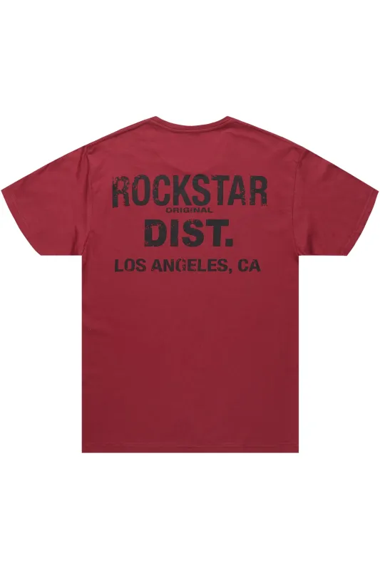 Dalasia Burgundy/Black Oversized Tee sold by Rockstar Original