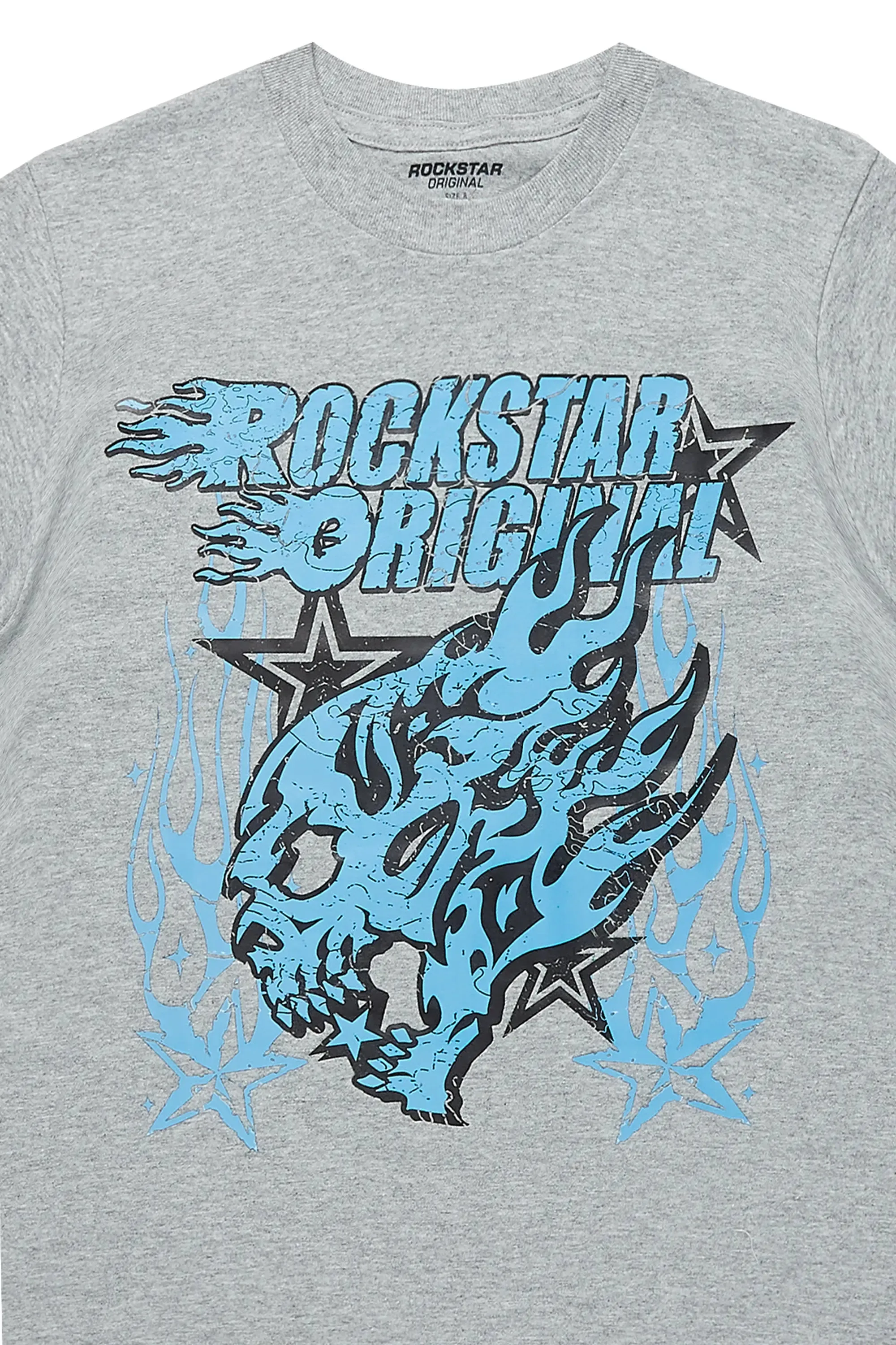 Boys Smitty Grey/Blue Graphic T-Shirt sold by Rockstar Original product image thumbnail 2