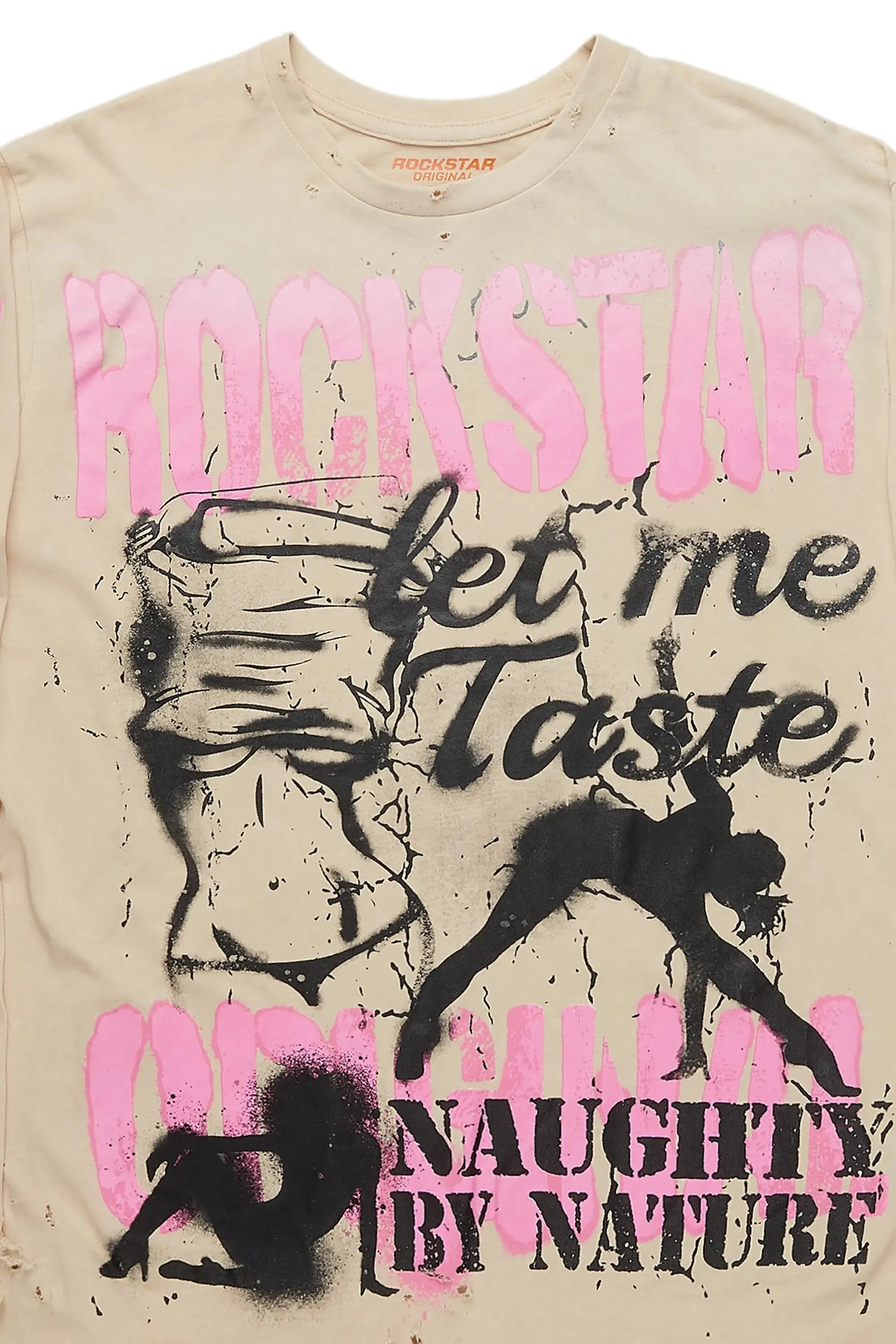 Sontique Vintage Sand Long Sleeve T-Shirt sold by Rockstar Original product image thumbnail 2