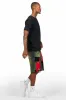 Akos Black/Red Tint T-Shirt/Denim Short Set sold by Rockstar Original