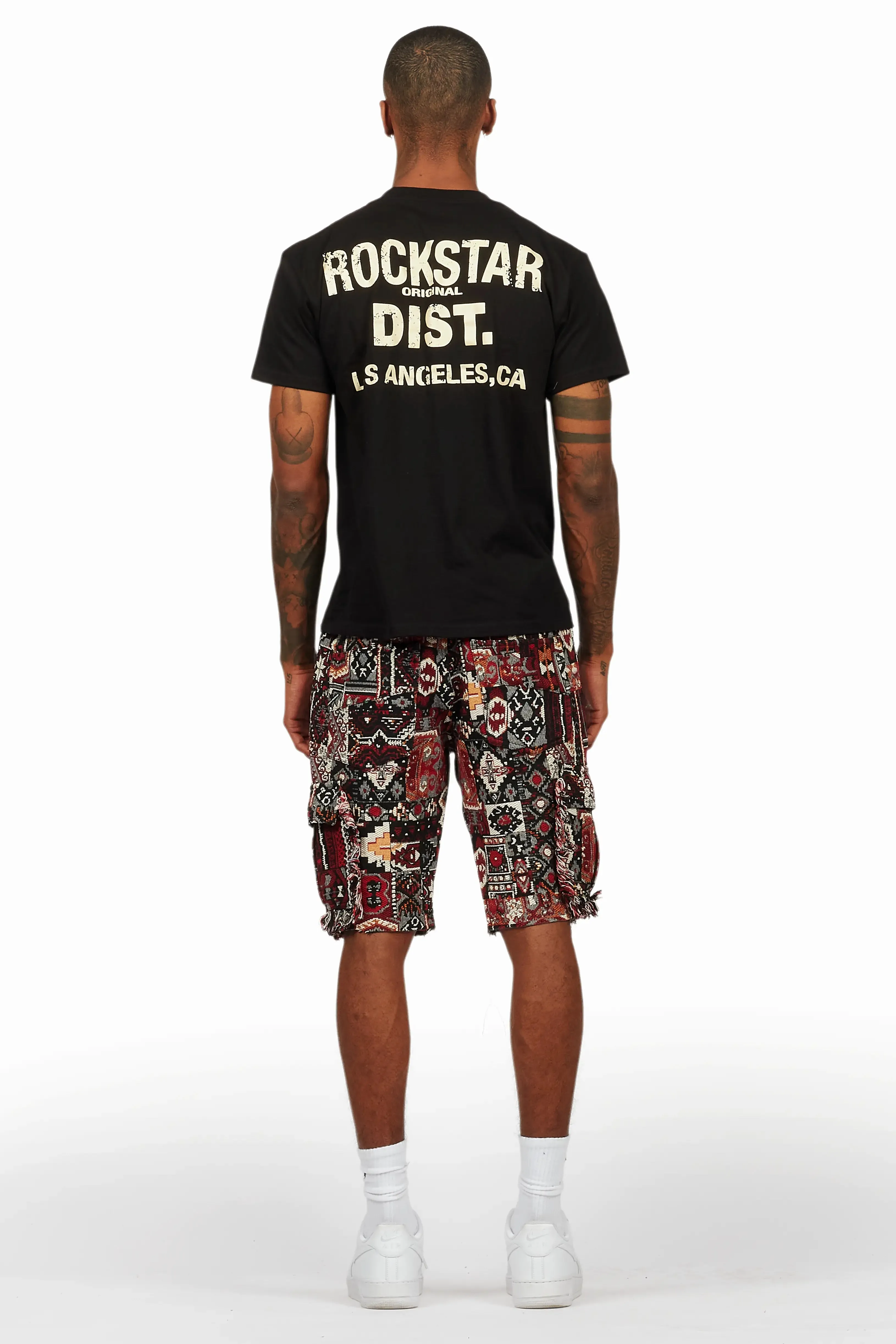 Lake Black/Beige T-Shirt/Tapestry Short Set sold by Rockstar Original product image thumbnail 4