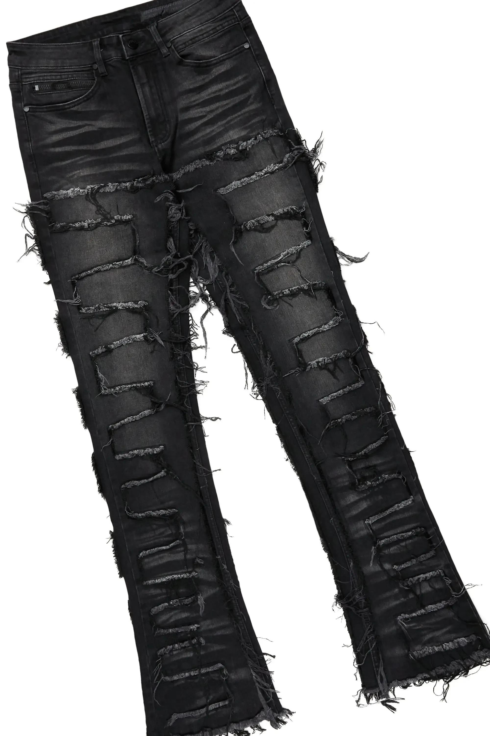 Fenton Vintage Black T-Shirt/Stacked Flare Jean Bundle sold by Rockstar Original product image thumbnail 3