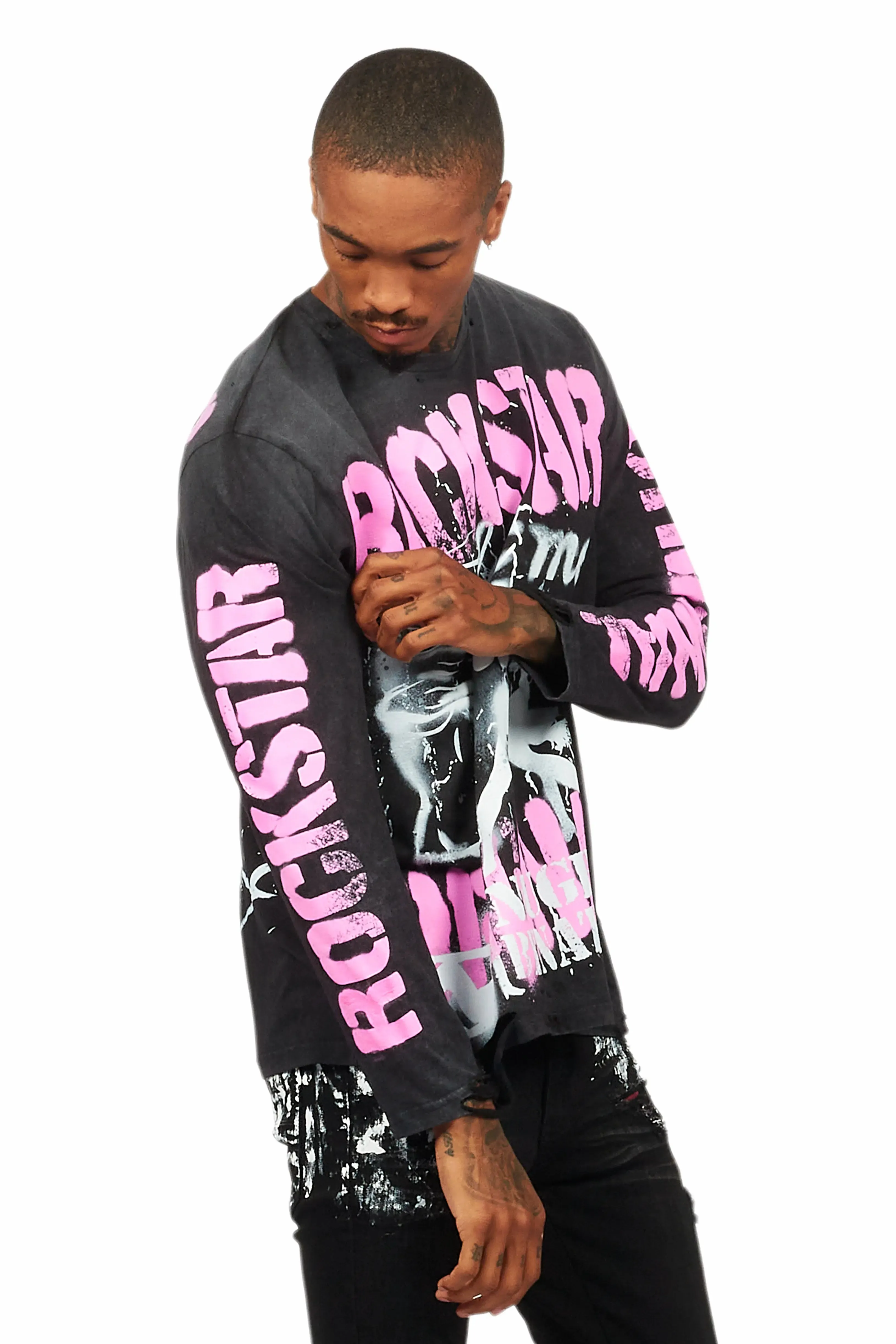 Strip Army Vintage Black Long Sleeve Graphic T-Shirt sold by Rockstar Original product image thumbnail 4