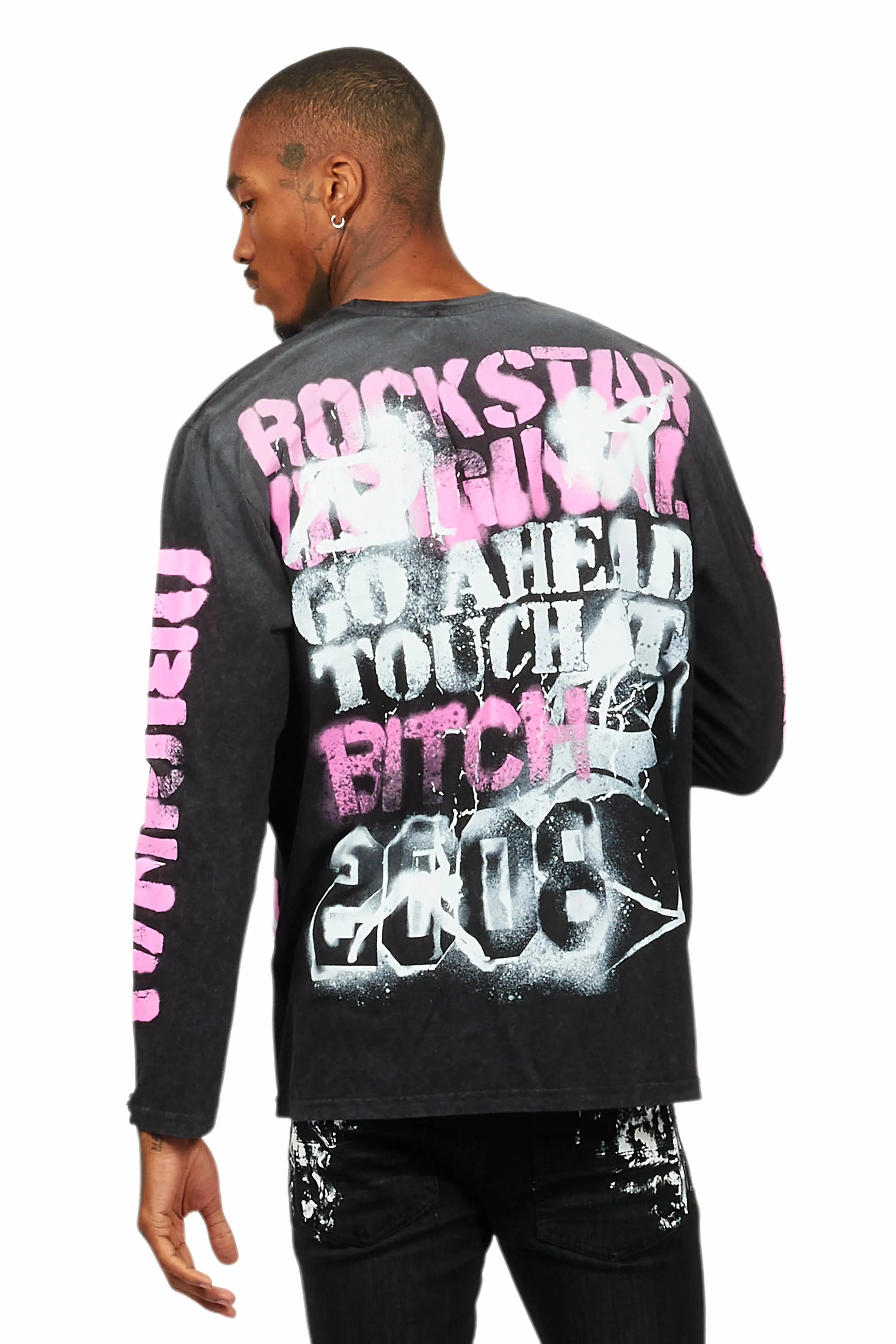 Strip Army Vintage Black Long Sleeve Graphic T-Shirt sold by Rockstar Original product image thumbnail 5