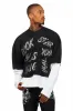 Bence Vintage Black Thermal Double Layer Boxy Crop T-Shirt sold by Rockstar Original