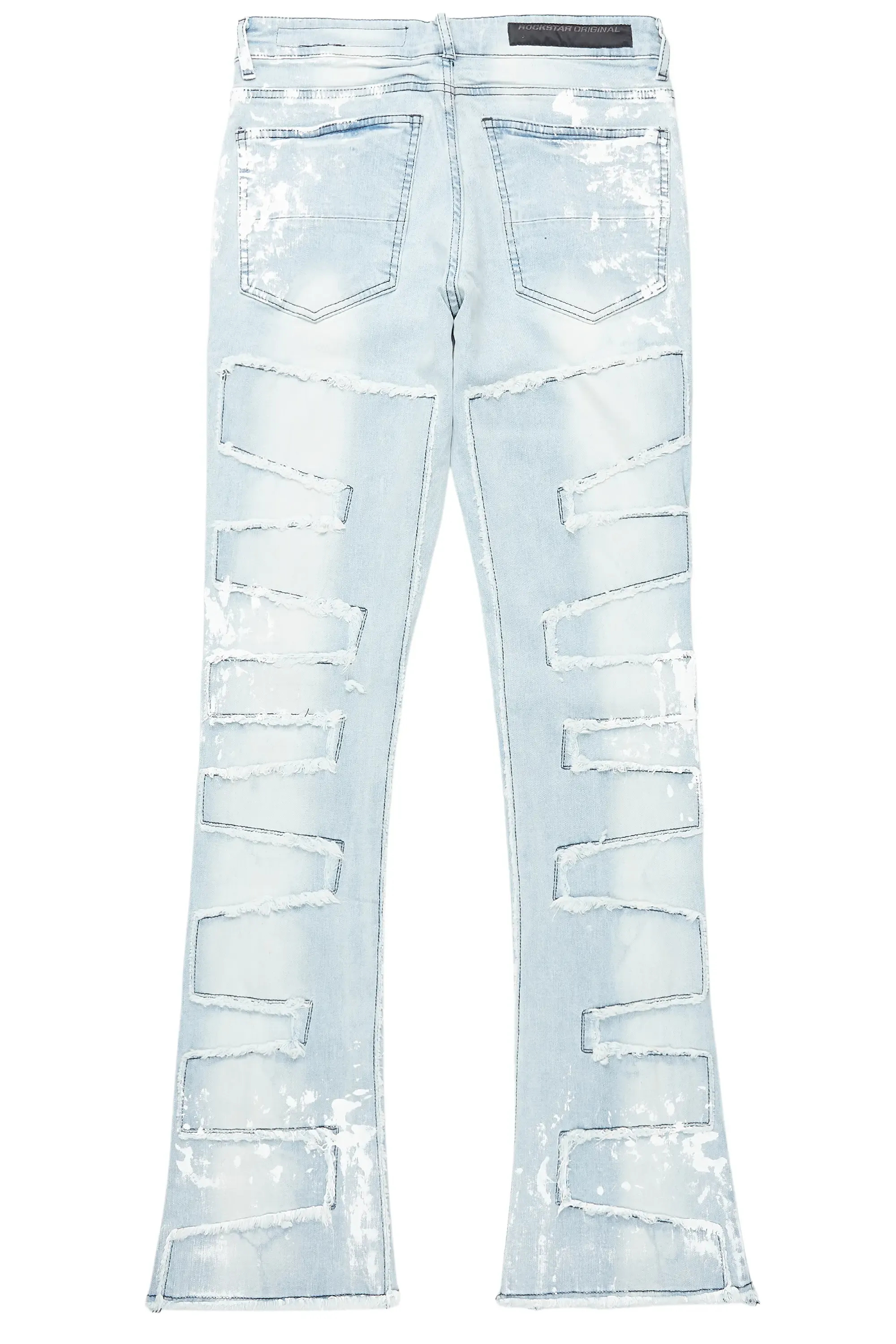 Kodak Blue/White Painter Stacked Flare Fringe Jean sold by Rockstar Original product image thumbnail 3