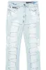 Kodak Blue/White Painter Stacked Flare Fringe Jean sold by Rockstar Original