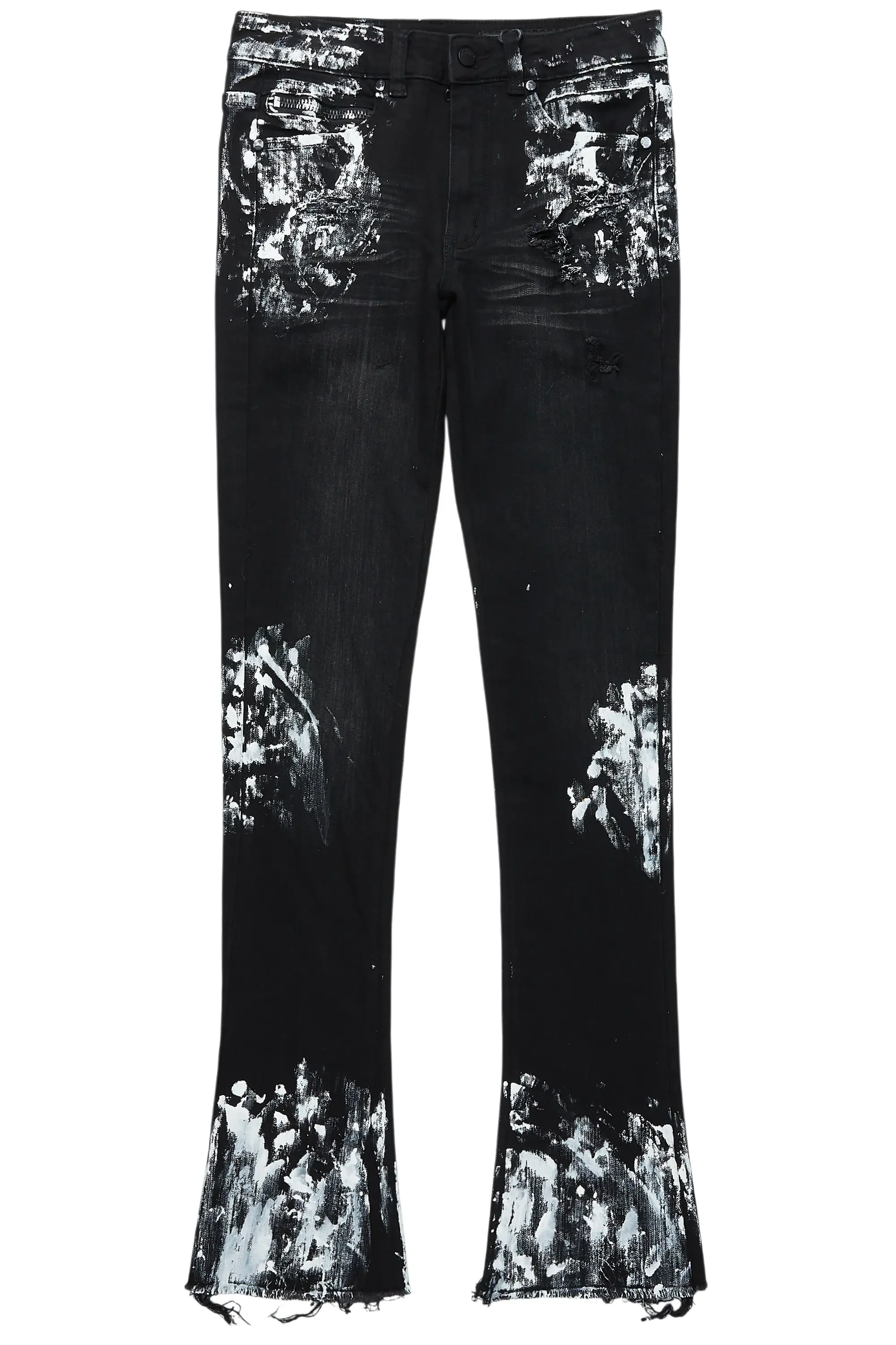 Kodak Black/White Painter Stacked Flare Jean sold by Rockstar Original product image thumbnail 2