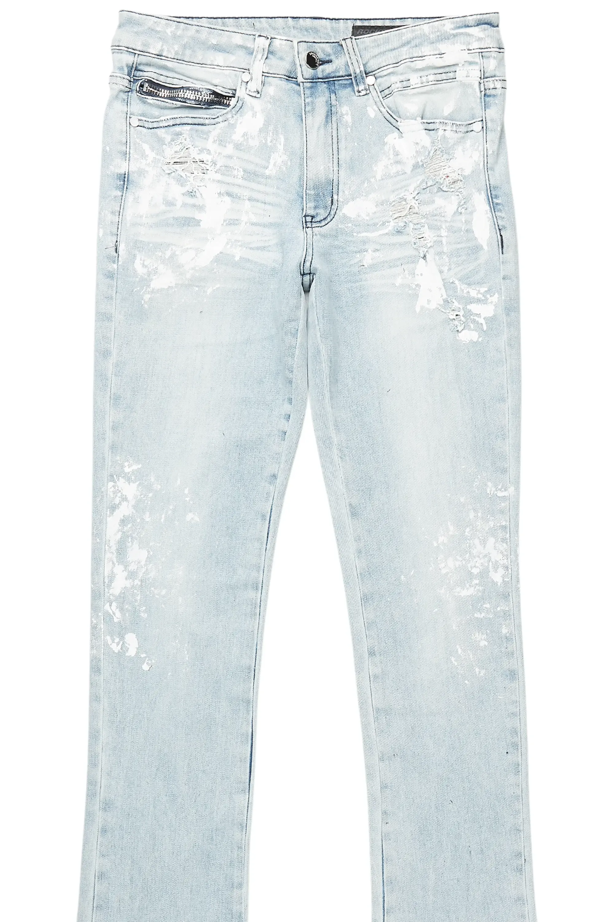 Kodak Blue/White Painter Stacked Flare Jean sold by Rockstar Original product image thumbnail 2