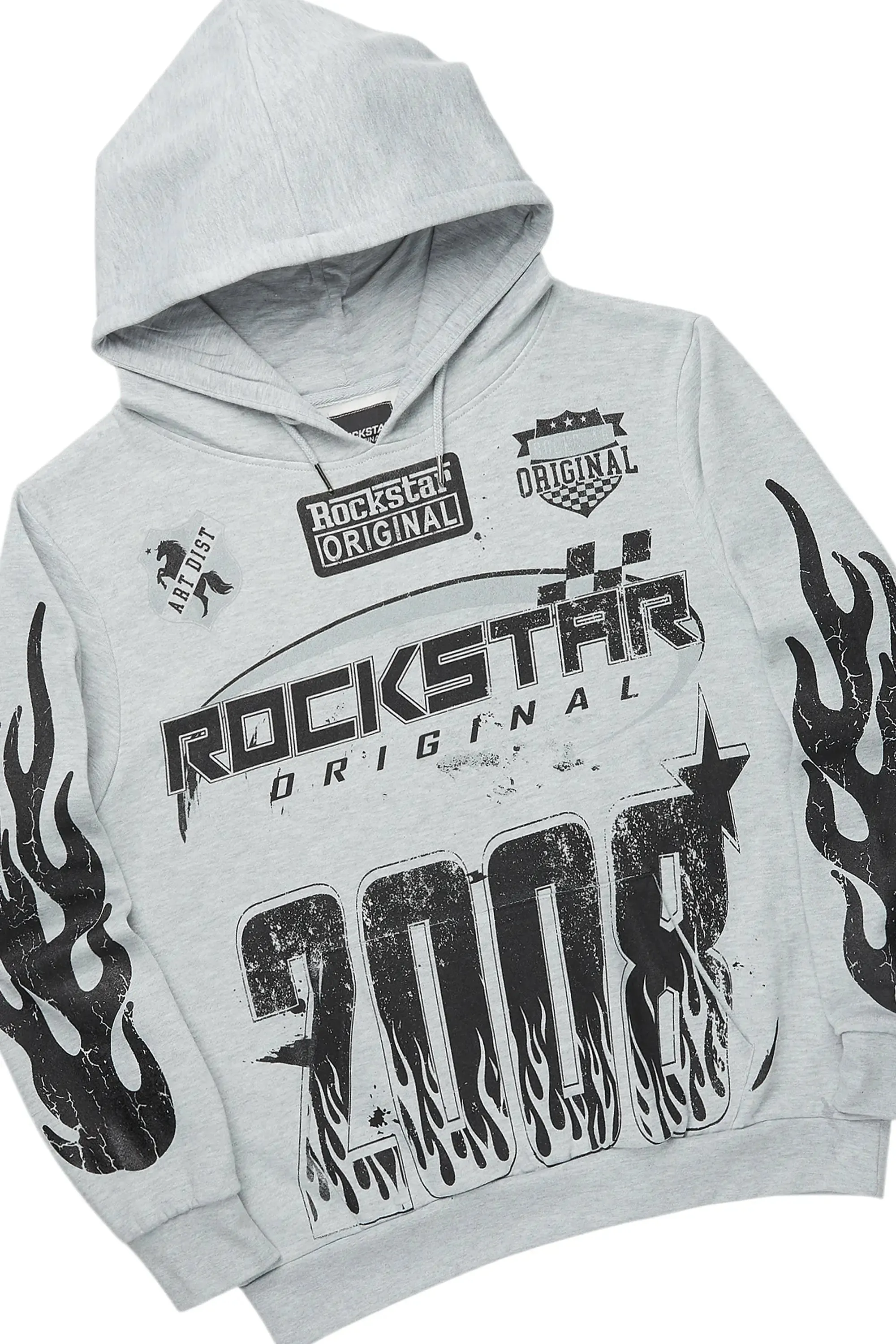 Amos Heather Grey Hoodie/Baggy Track Pant Set sold by Rockstar Original product image thumbnail 2