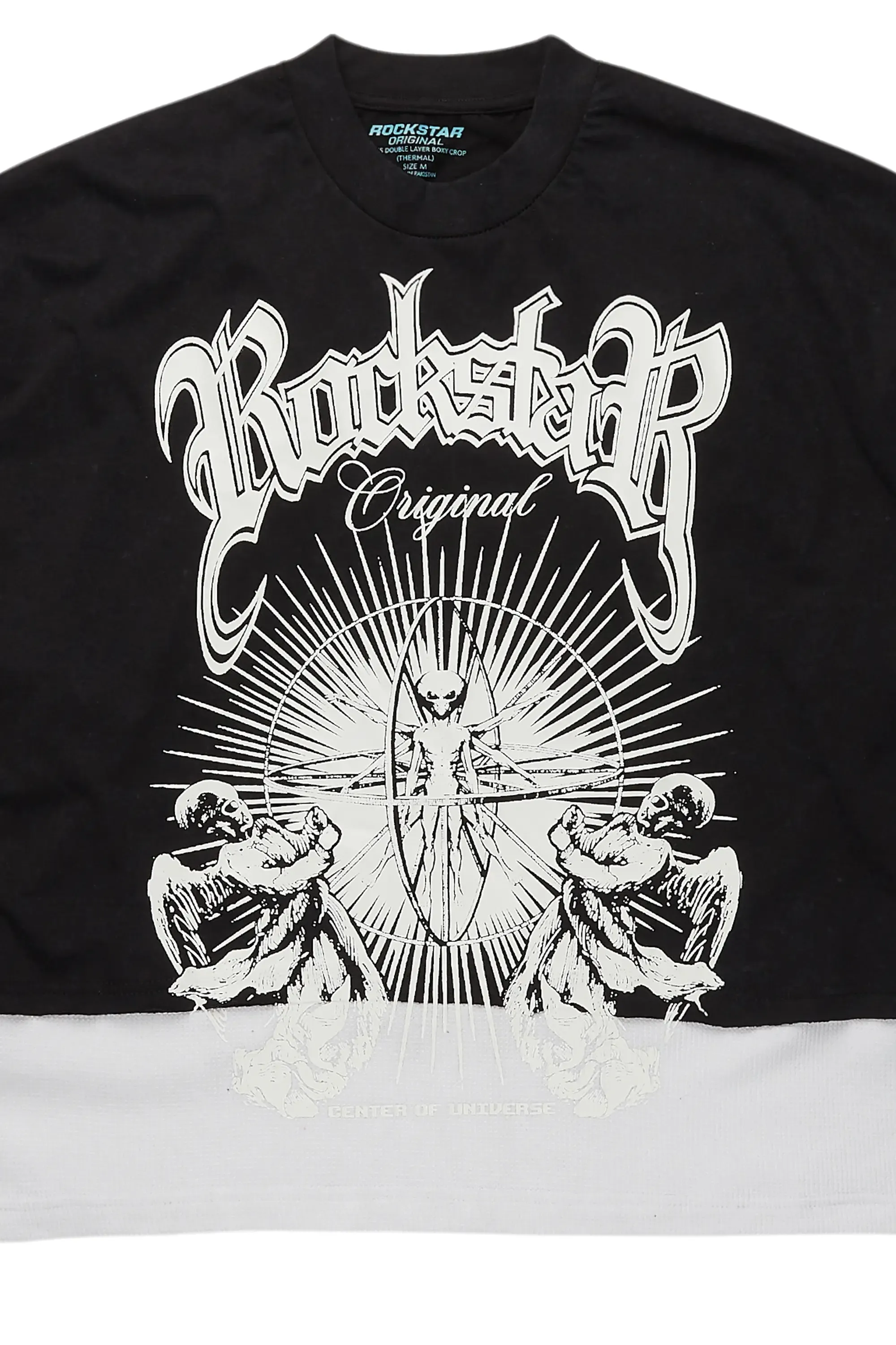 Ala Black/White Double Layer T-Shirt sold by Rockstar Original product image thumbnail 2