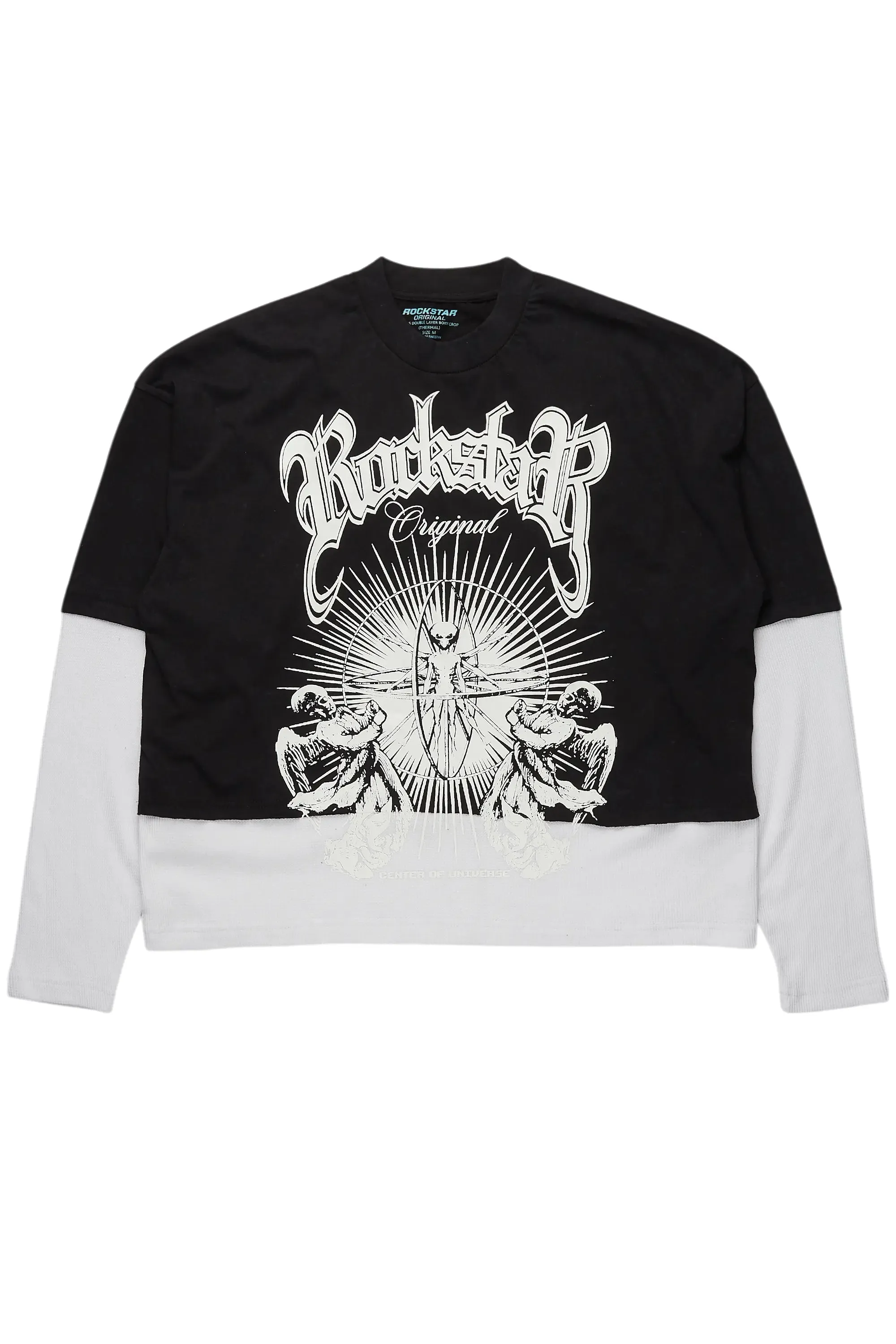 Ala Black/White Double Layer T-Shirt sold by Rockstar Original