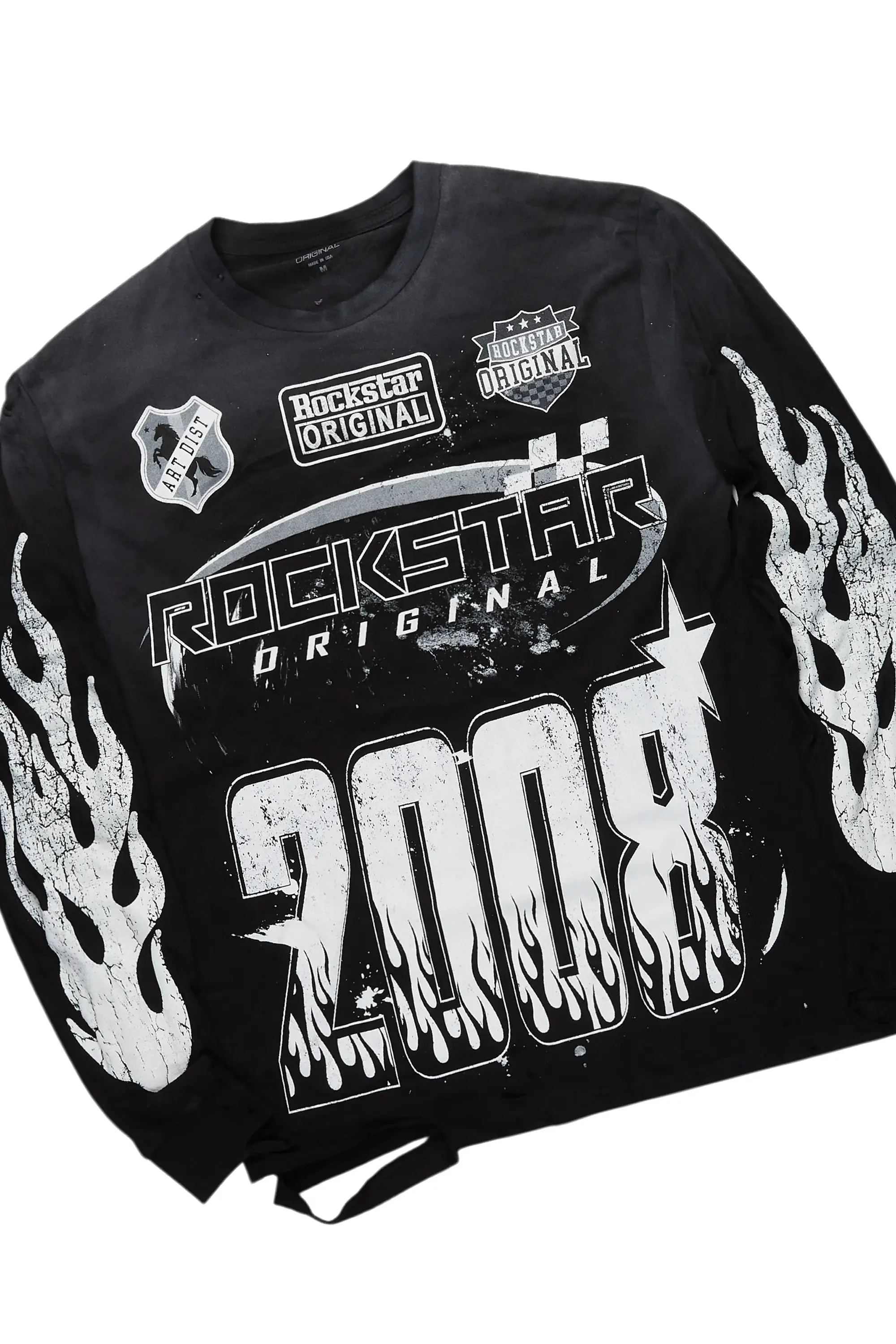 Amos Black Long Sleeve T-Shirt/Patch Baggy Pant Set sold by Rockstar Original product image thumbnail 2