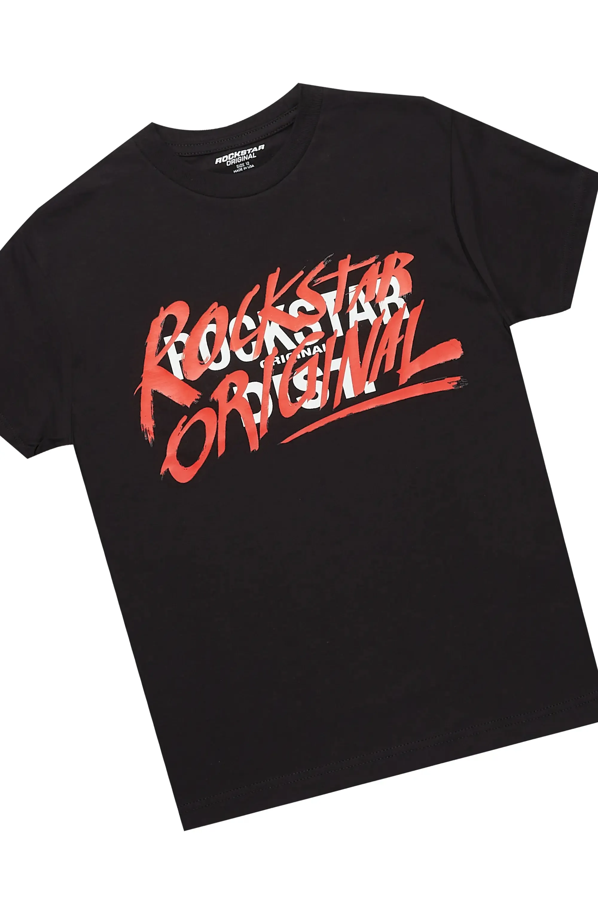 Boys Freedom Black T-Shirt/Stacked Flare Pant Set sold by Rockstar Original product image thumbnail 2