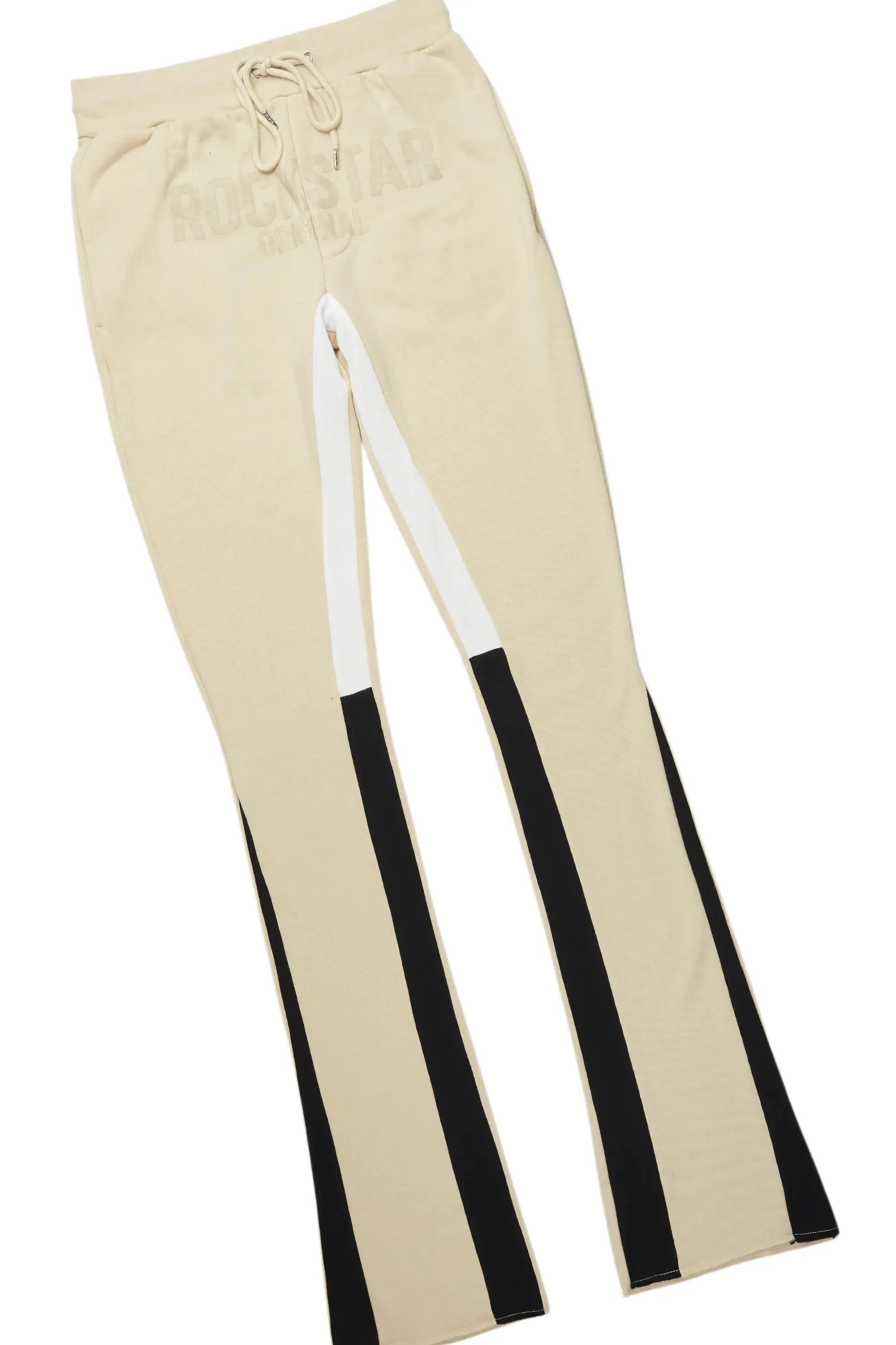 Sana Beige Hoodie/Stacked Flare Track Pant Set sold by Rockstar Original product image thumbnail 3