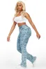 Melany Med. Wash Stacked Flared Jean sold by Rockstar Original