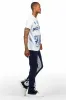 Amos White/Navy T-Shirt/Stacked Baggy Track Pant Set sold by Rockstar Original