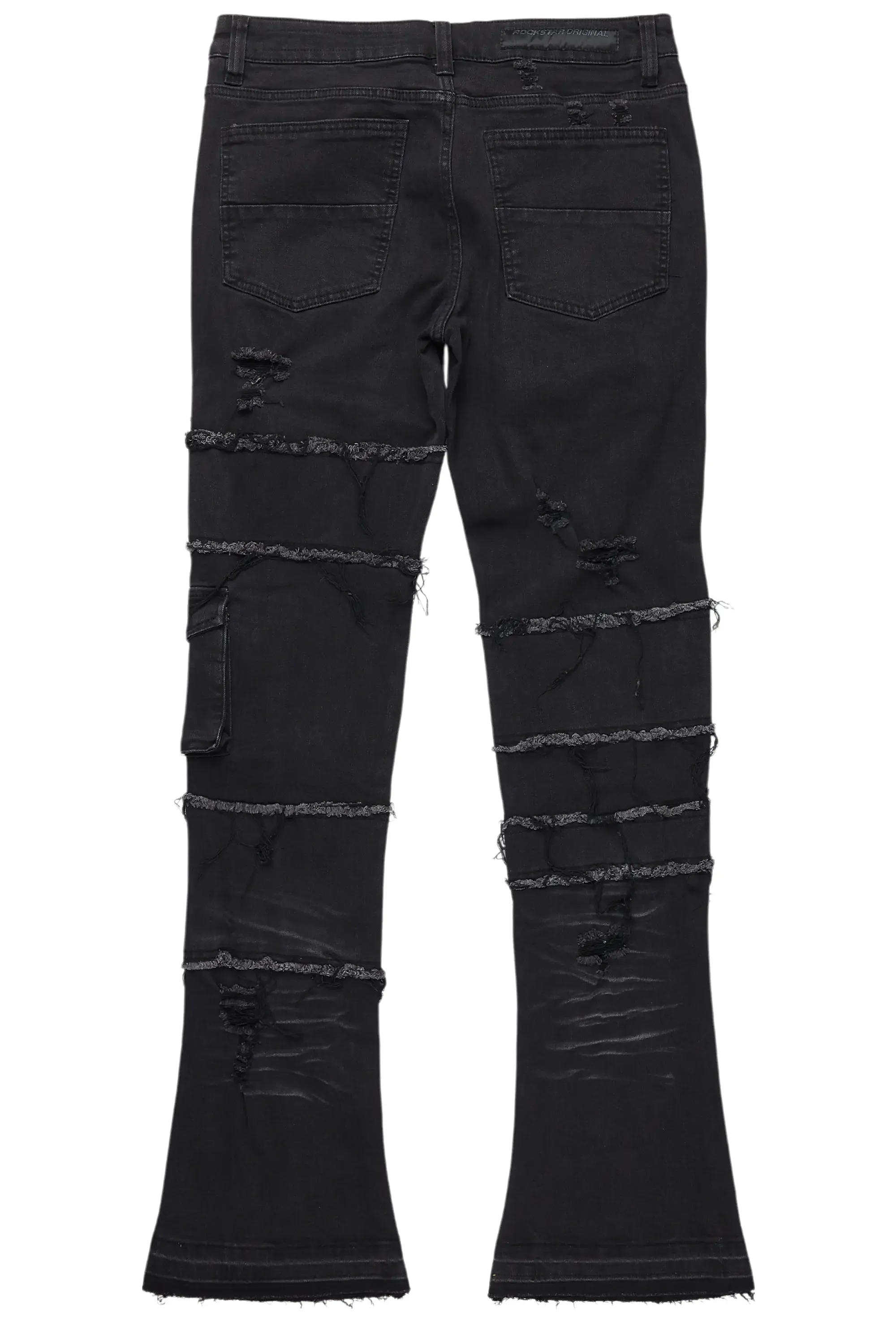 Folly Dark Grey Painter Stacked Flare Jean sold by Rockstar Original product image thumbnail 3