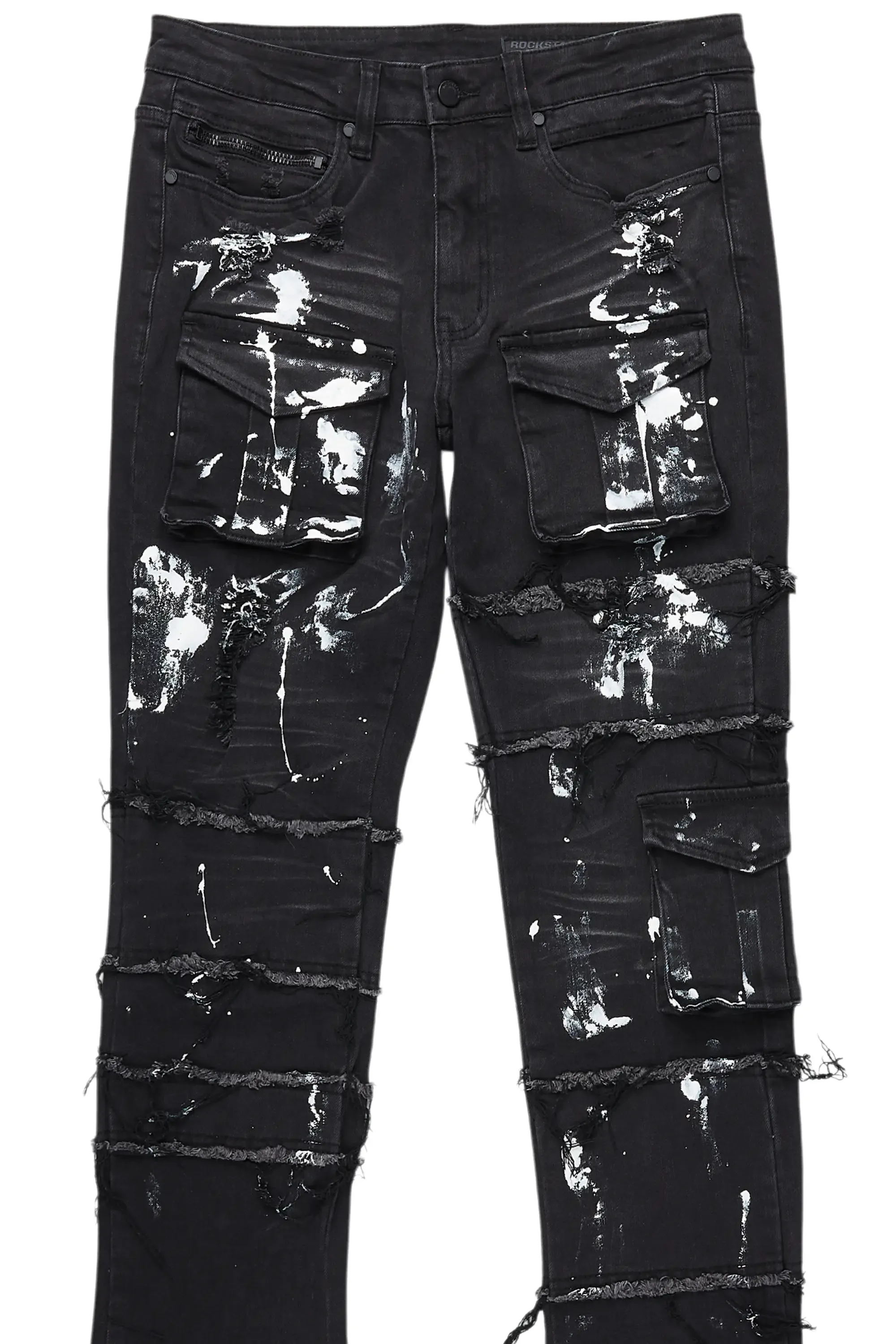 Folly Dark Grey Painter Stacked Flare Jean sold by Rockstar Original product image thumbnail 2