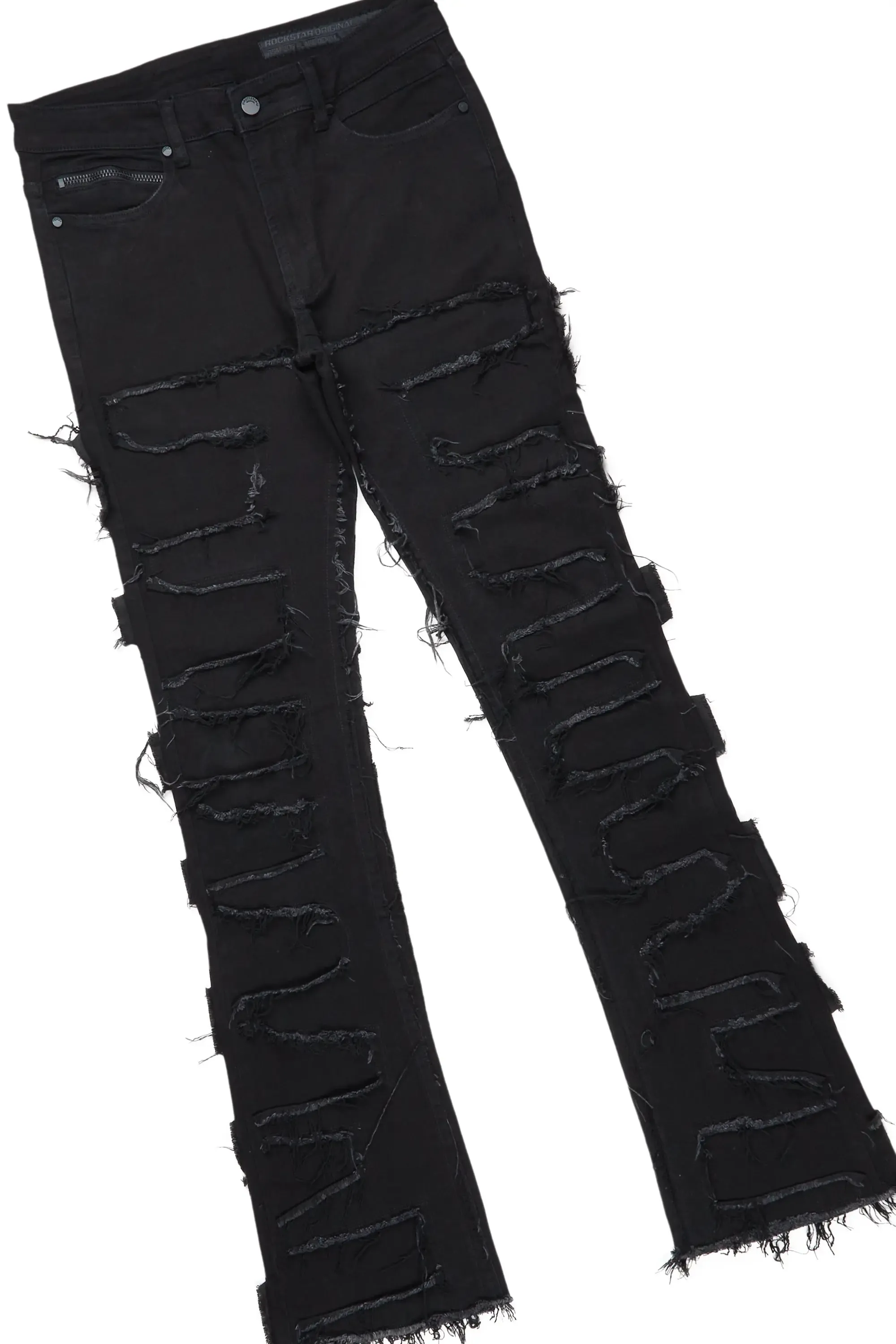 Schmear Black T-Shirt/Stacked Flare Jean Bundle sold by Rockstar Original product image thumbnail 3