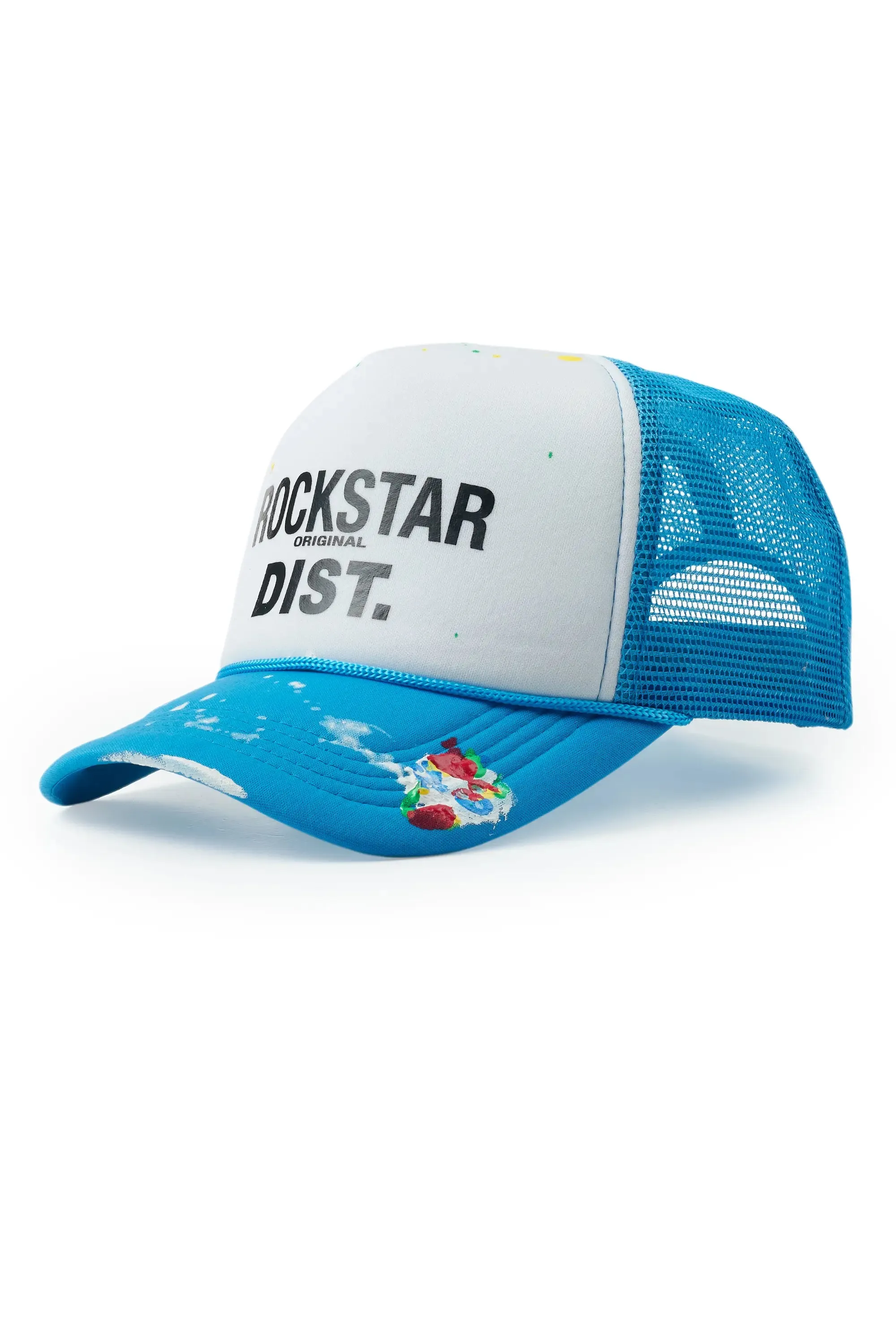 Neptune White/Aqua Trucker Hat sold by Rockstar Original product image thumbnail 2