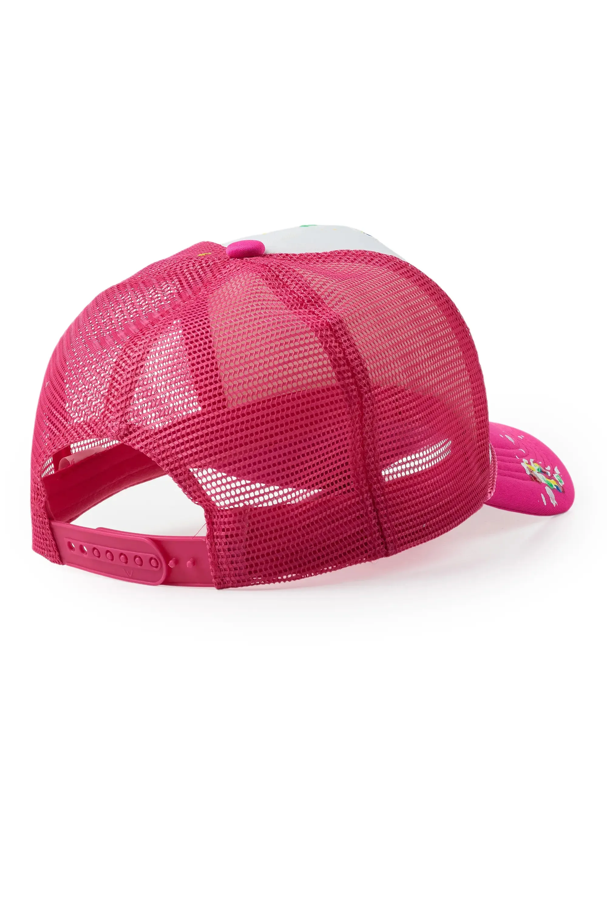Neptune White/Hot Pink Trucker Hat sold by Rockstar Original product image thumbnail 3