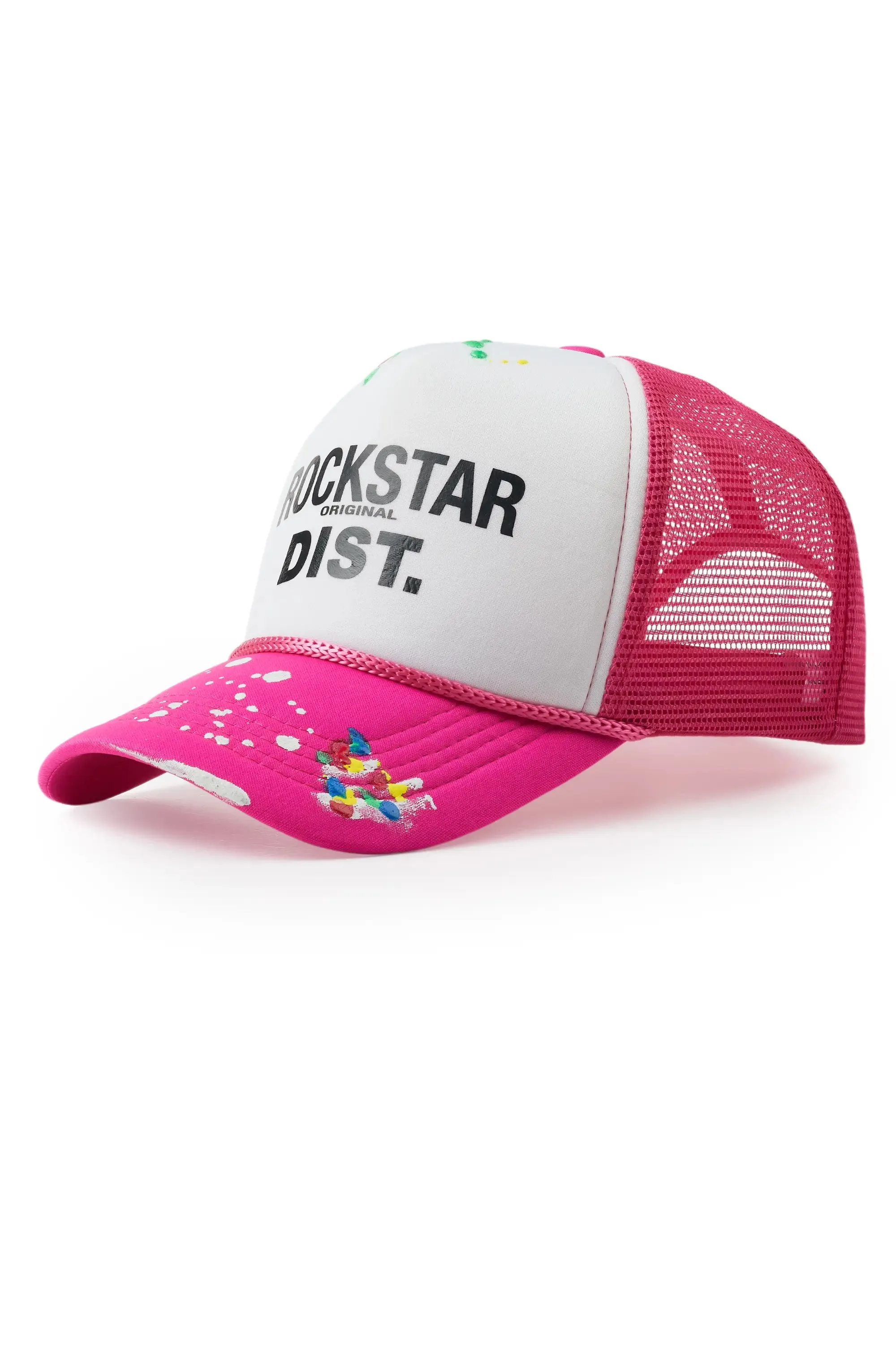 Neptune White/Hot Pink Trucker Hat sold by Rockstar Original product image thumbnail 2