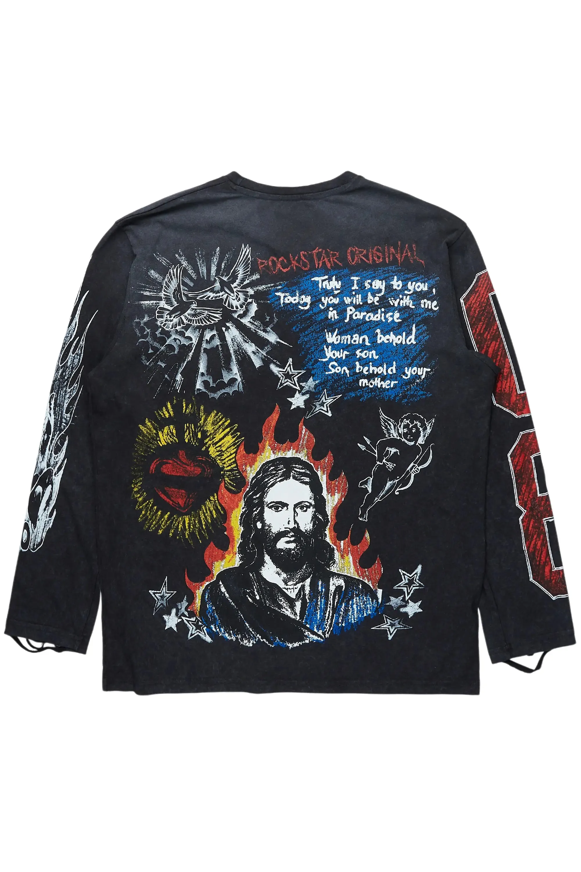 Shemar Vintage Black Long Sleeve T-Shirt sold by Rockstar Original product image thumbnail 3