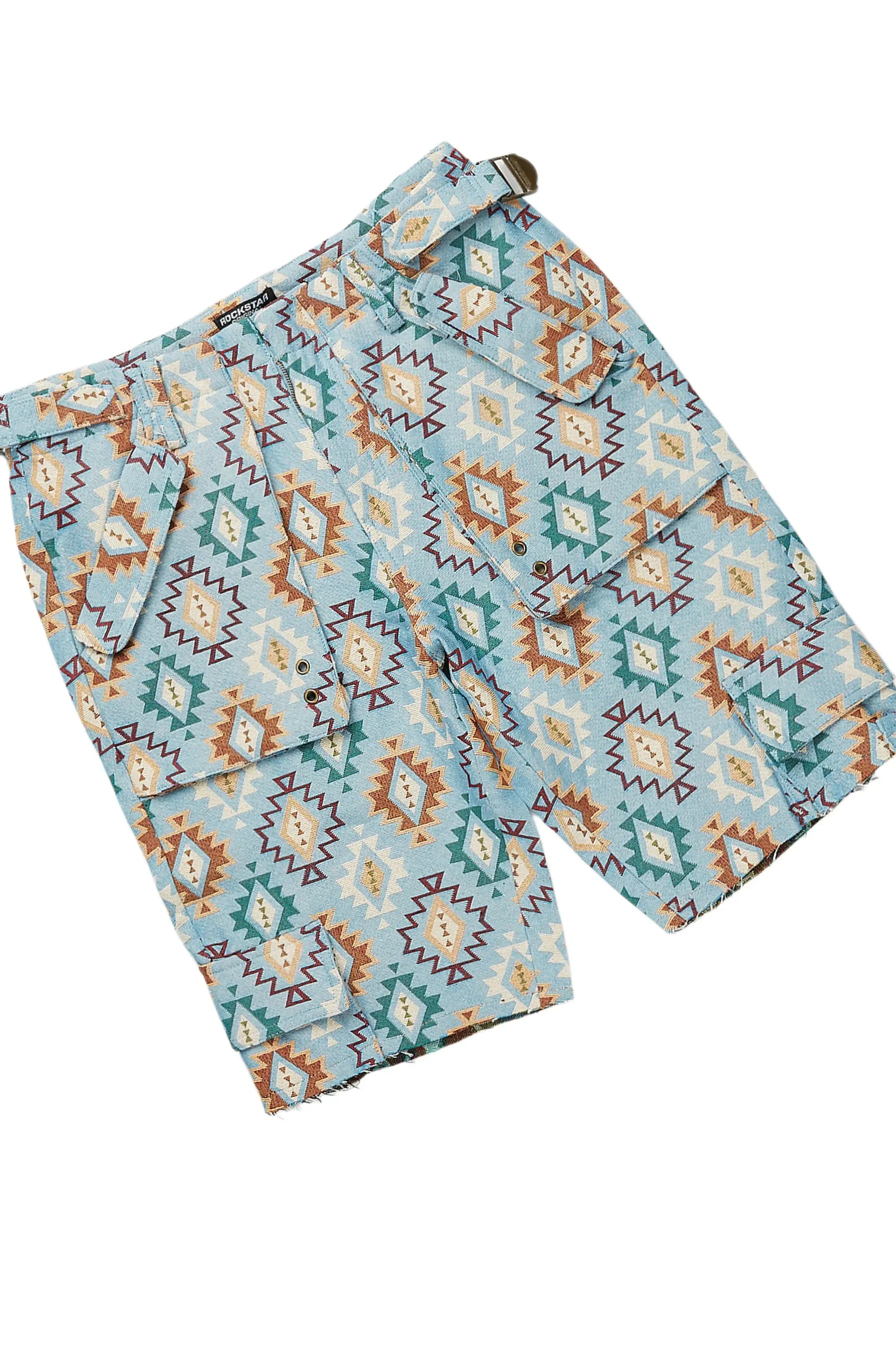 Andraila White/Blue T-Shirt Short Set sold by Rockstar Original product image thumbnail 4