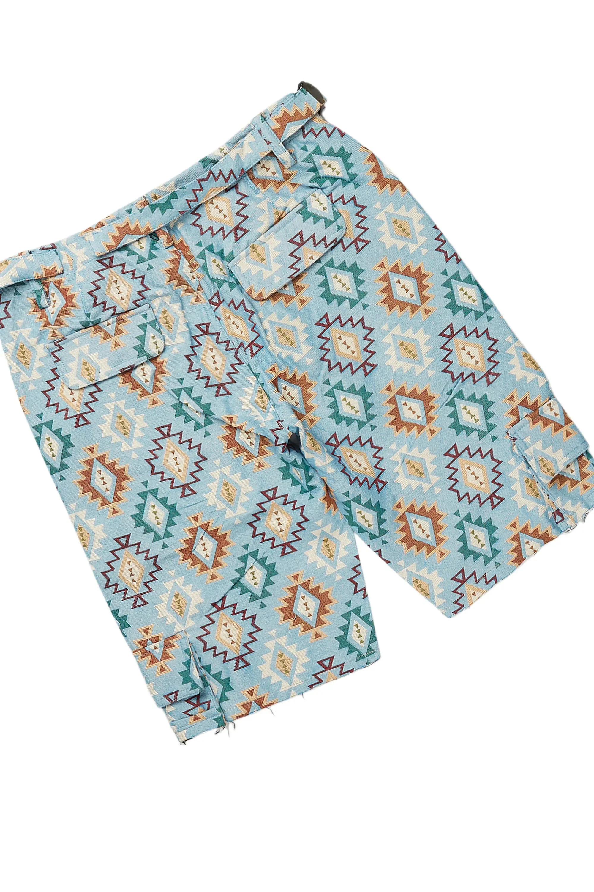 Andraila White/Blue T-Shirt Short Set sold by Rockstar Original product image thumbnail 5