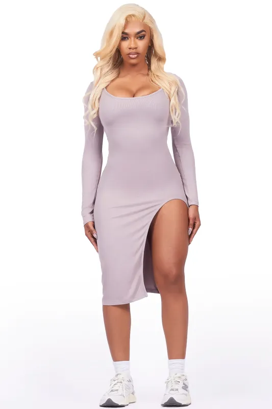 Dionna Taupe Basic Midi Dress sold by Rockstar Original