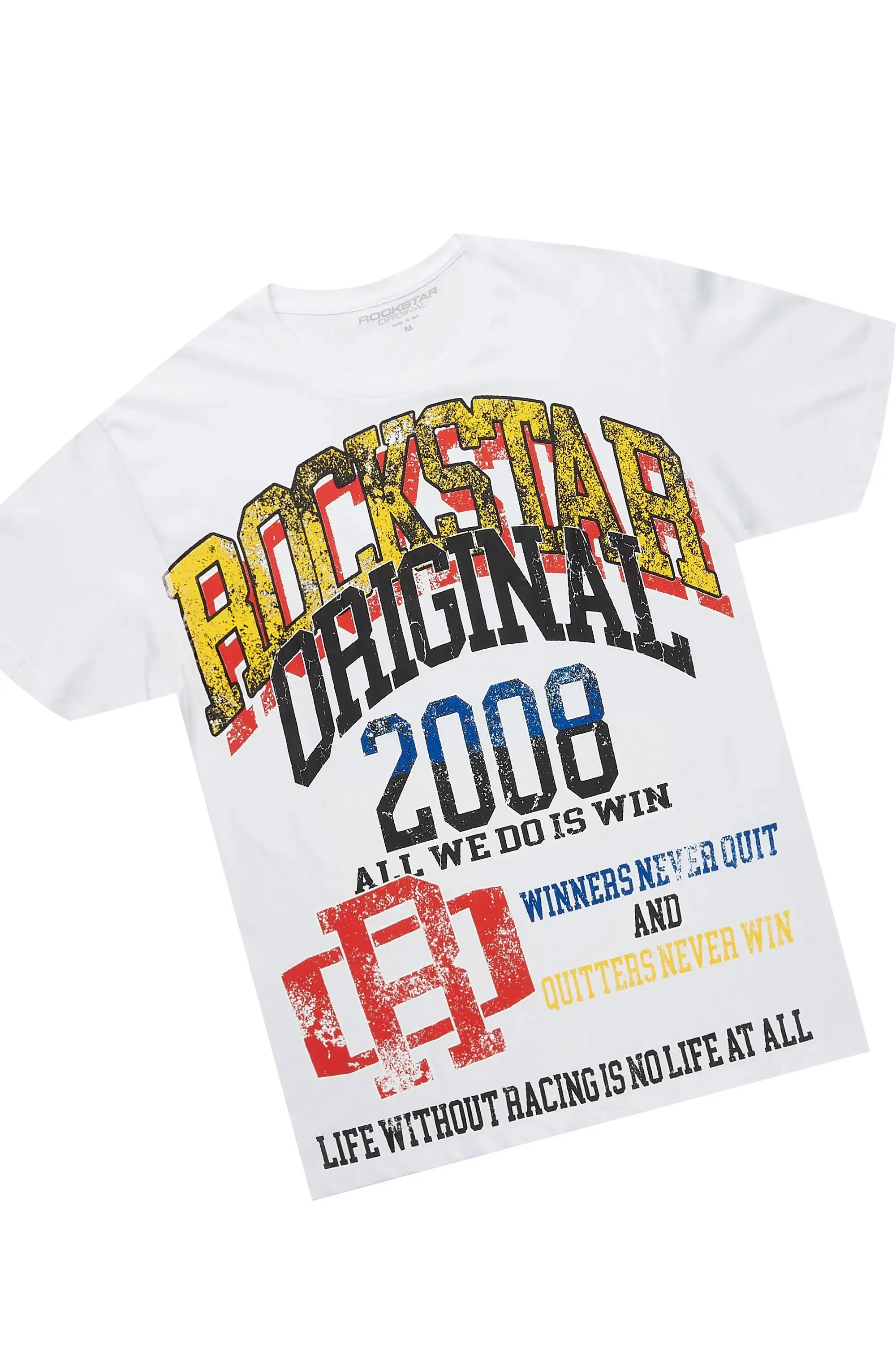 Malika White/Heather Grey T-Shirt Short Set sold by Rockstar Original product image thumbnail 2