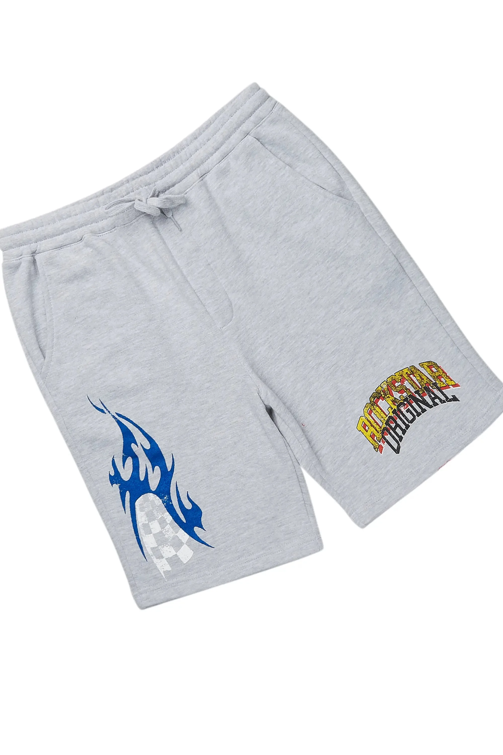 Malika White/Heather Grey T-Shirt Short Set sold by Rockstar Original product image thumbnail 3